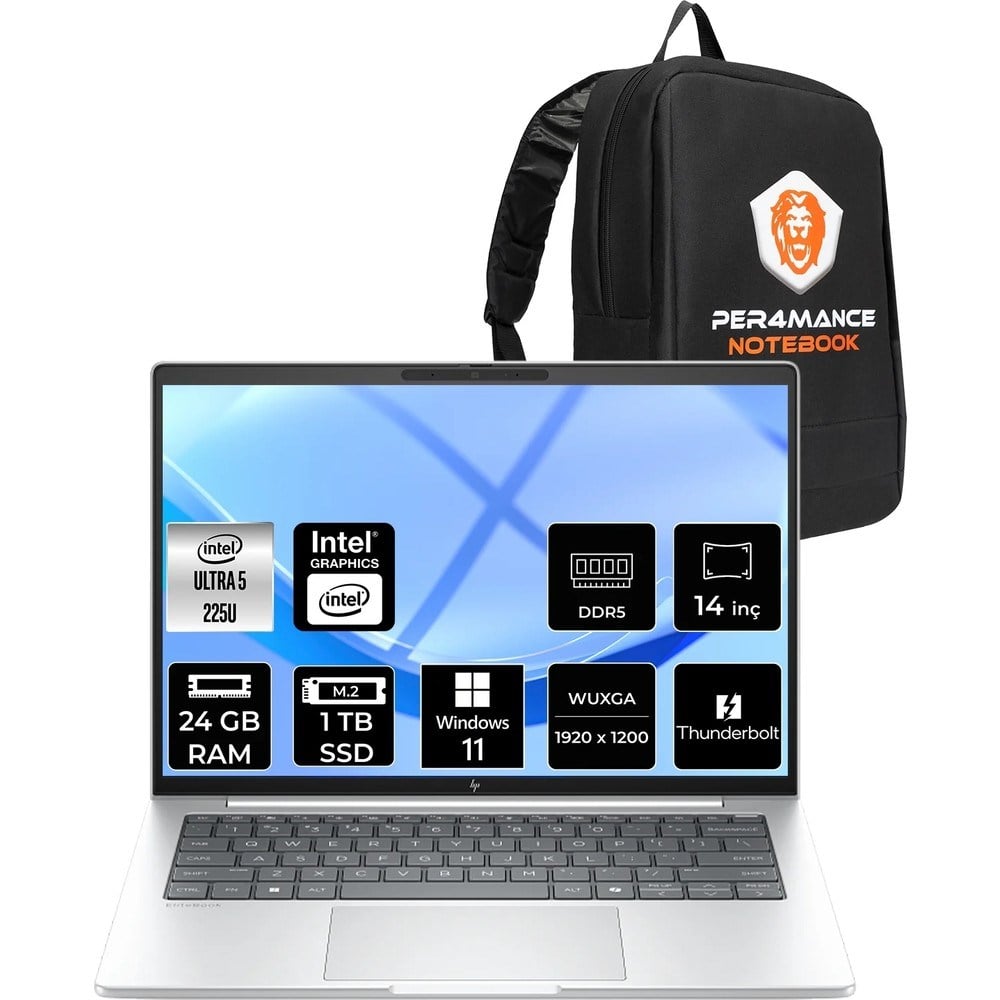HPElitebook 8 G1I Core Ultra 5 225U 24GB RAM 1TB SSD 14