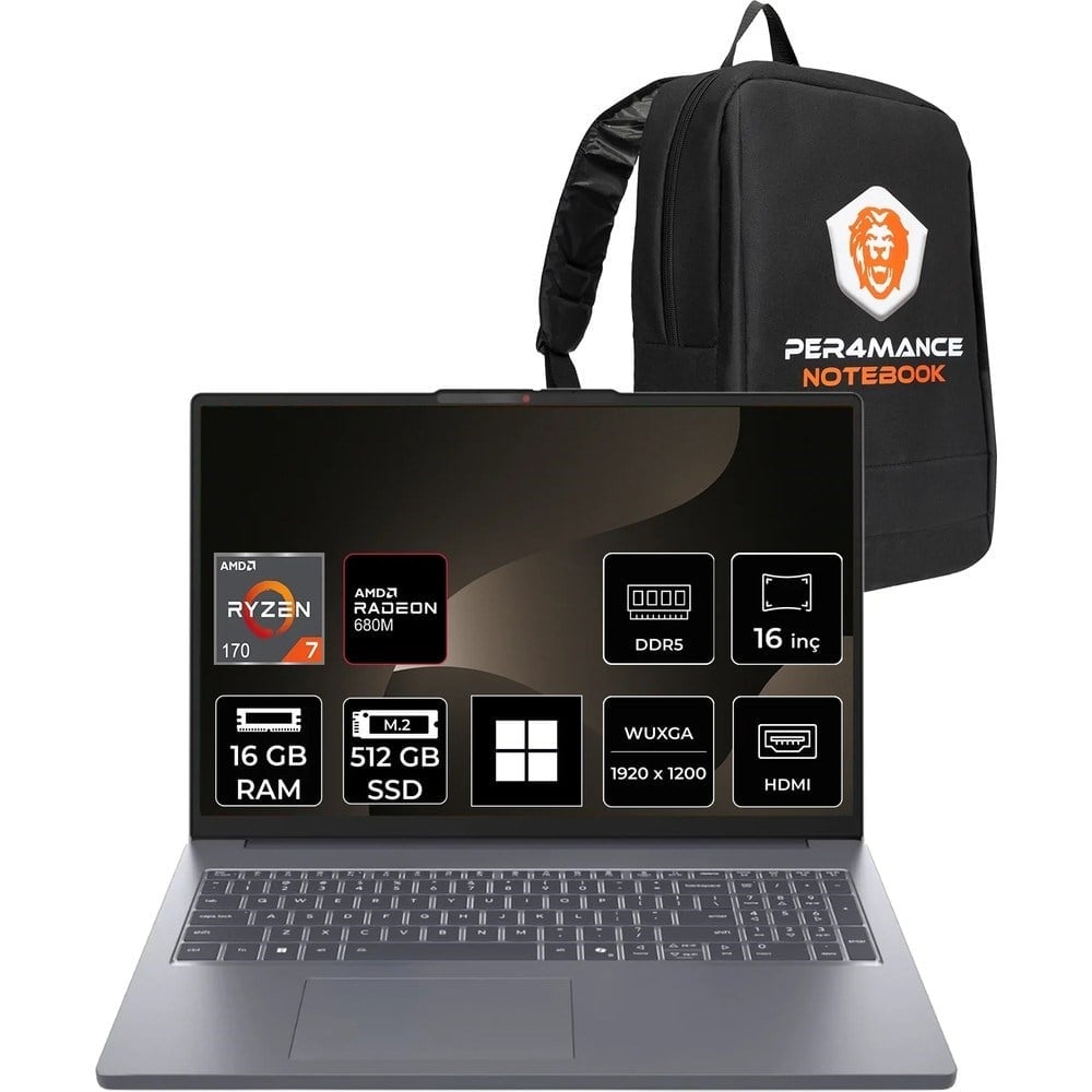 Lenovo Ideapad Slim 3 16ARP10 Amd Ryzen 7 170 16GB Ram 512GB SSD 16