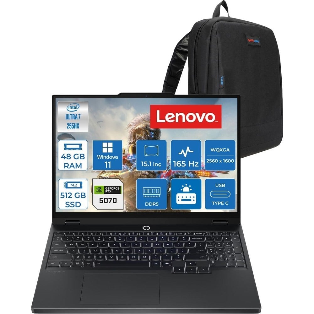 Lenovo Legion 5 15IAX10 Intel Core Ultra 7 255HX Ddr5 48GB 512GB SSD RTX5070/8GB/115W 15.1
