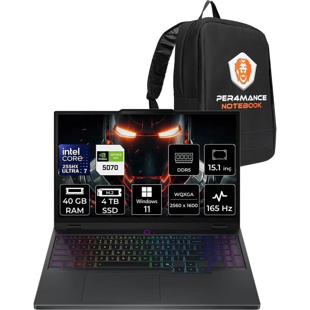 Lenovo Legion 5 Core Ultra 7 255HX RTX 5070 8GB 40GB RAM 4TB SSD 15.1