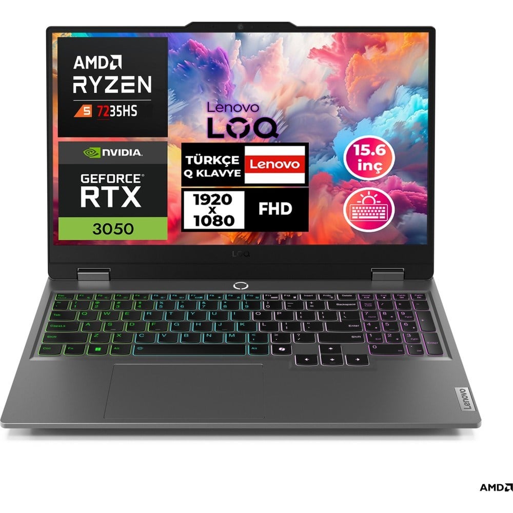 Lenovo Loq 15ARP9 Ryzen 5-7235HS 32GB 1tb SSD 6 GB RTX3050 15.6
