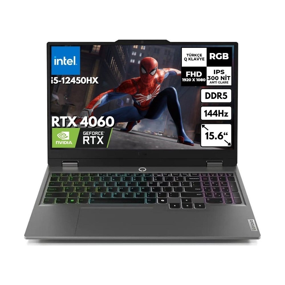 Lenovo Loq 15IAX9 83GS007XTR C81 I5-12450HX 8 GB 512 GB RTX4060 15.6