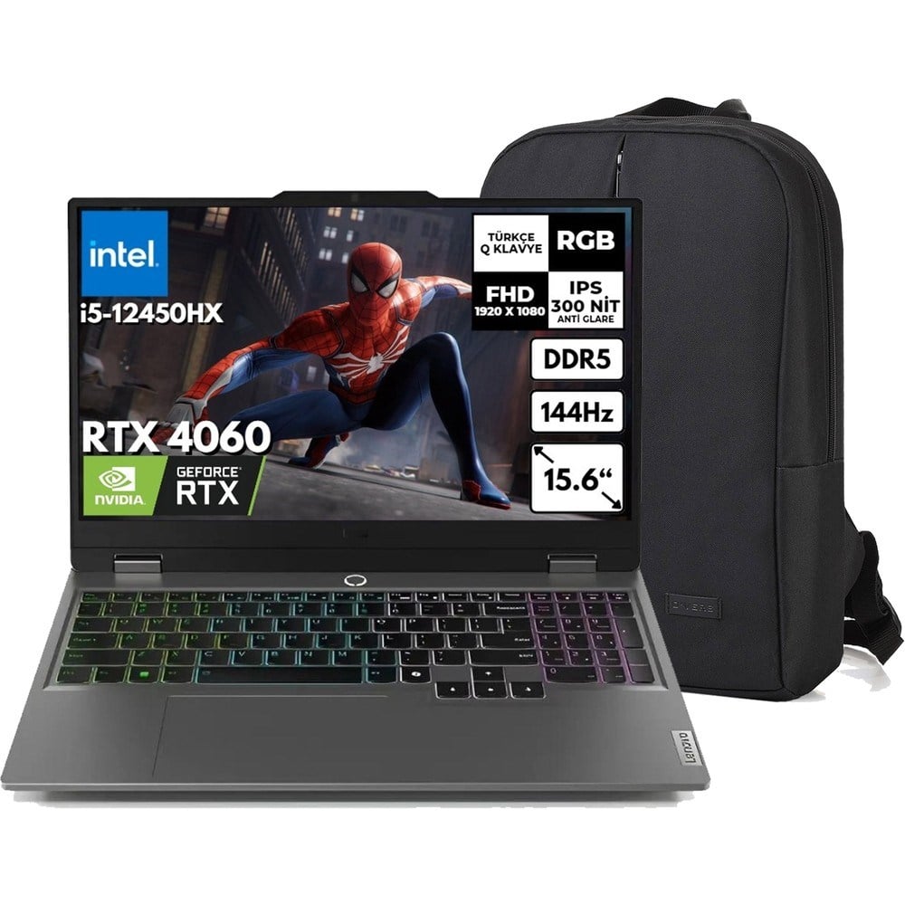 Lenovo Loq 15IAX9 83GS007XTR C90 I5-12450HX 16 GB 512 GB RTX4060 15.6