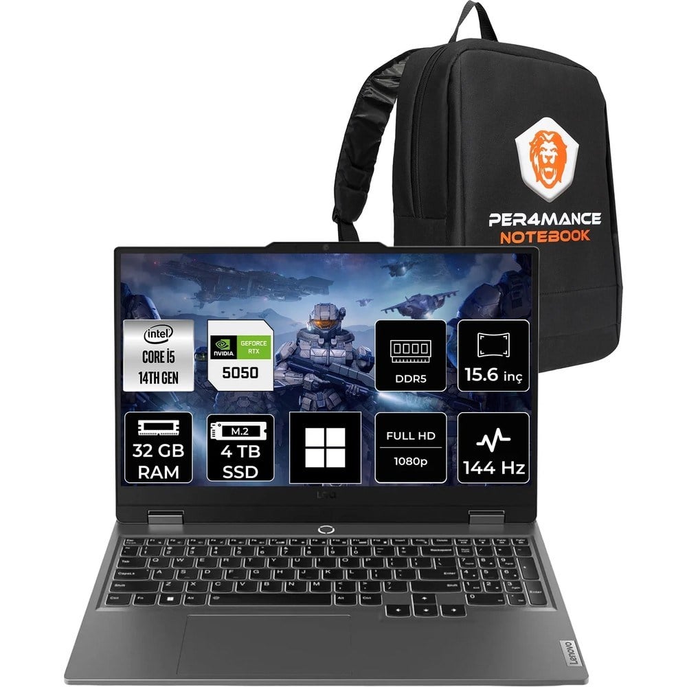 Lenovo Loq 15IRX10 i5 14500HX RTX 5050 8GB 32GB RAM 2TB SSD 15.6