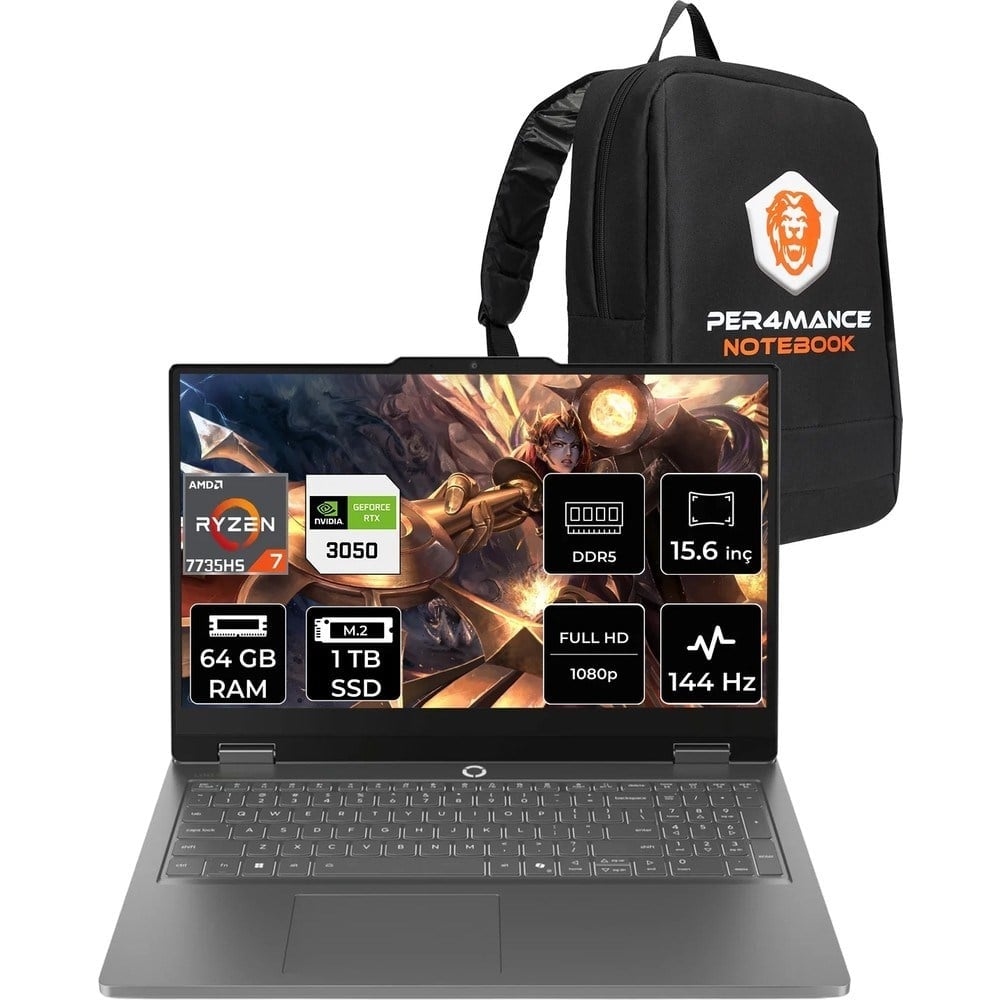 Lenovo Loq Essential Ryzen 7 7735HS RTX 3050 64GB RAM 1TB SSD 15.6