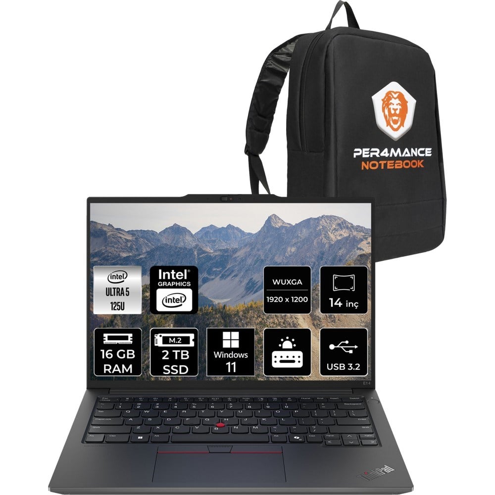 Lenovo Thinkpad E14 Gen 6 Core Ultra 5 125U Notebook 16GB RAM 2TB SSD 14
