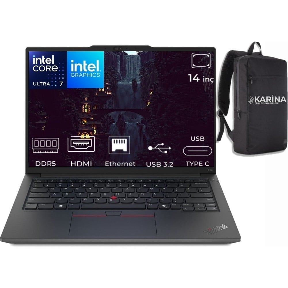 Lenovo Thinkpad E14 Gen 6 Ultra 7 155H 21M70031TX-054 24GB 512GB Arc Graphics Windows 11 Pro 14