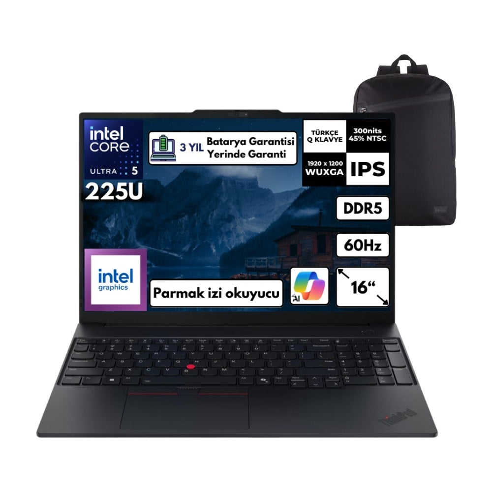 Lenovo Thinkpad E16 Gen3 Ultra 5-225U 32-Gbddr5 2 Tbssd Intel Graphics 16