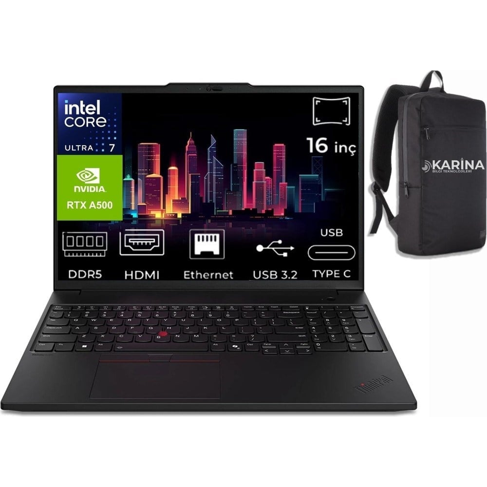 Lenovo Thinkpad Mws P16S V3 Ultra7 155H 21KS0000TX-00 24GB 512GB RTXA500 Windows 11 Pro 16