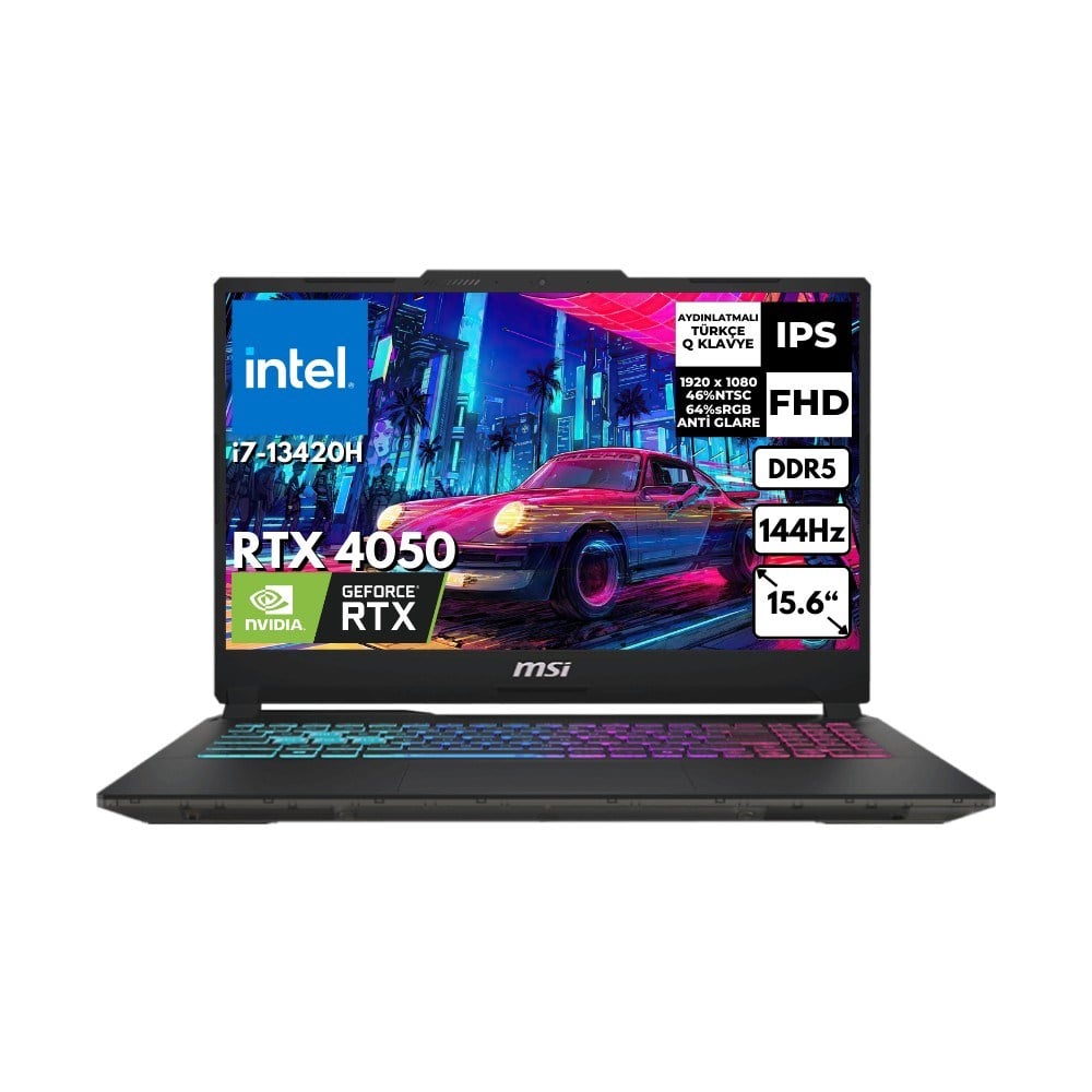 MSI Msı Cyborg 15 I5-13420H 16 GB 4 Tbssd 6gb RTX4050 15.6