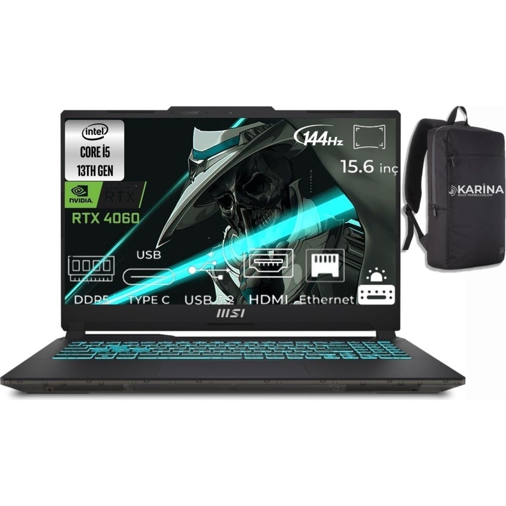 MSI Msı Cyborg 15 Intel Core I5 13420H A13VF-896XTR-47 96GB 2tb RTX4060 Windows 11 Pro 15.6