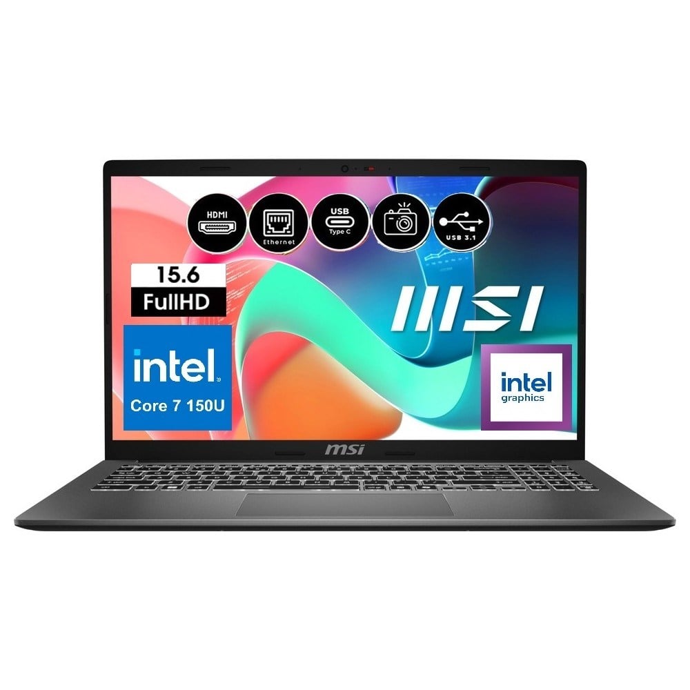 MSI Msı Modern 15 F1MG-632XTR Intel Core 7 150U 16GB 1tb SSD Freedos 15.6