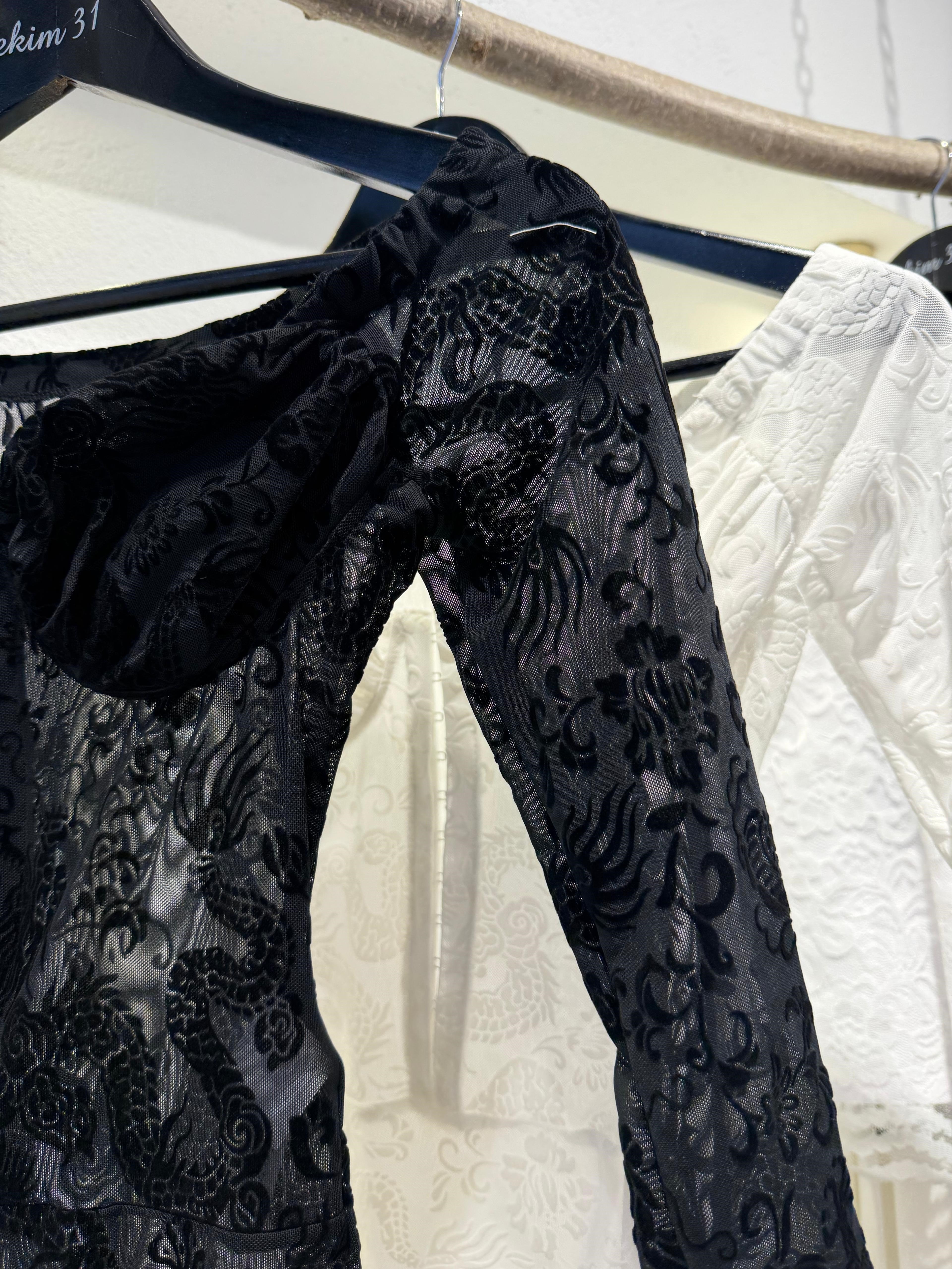 Beyaz Transparan Body Suit