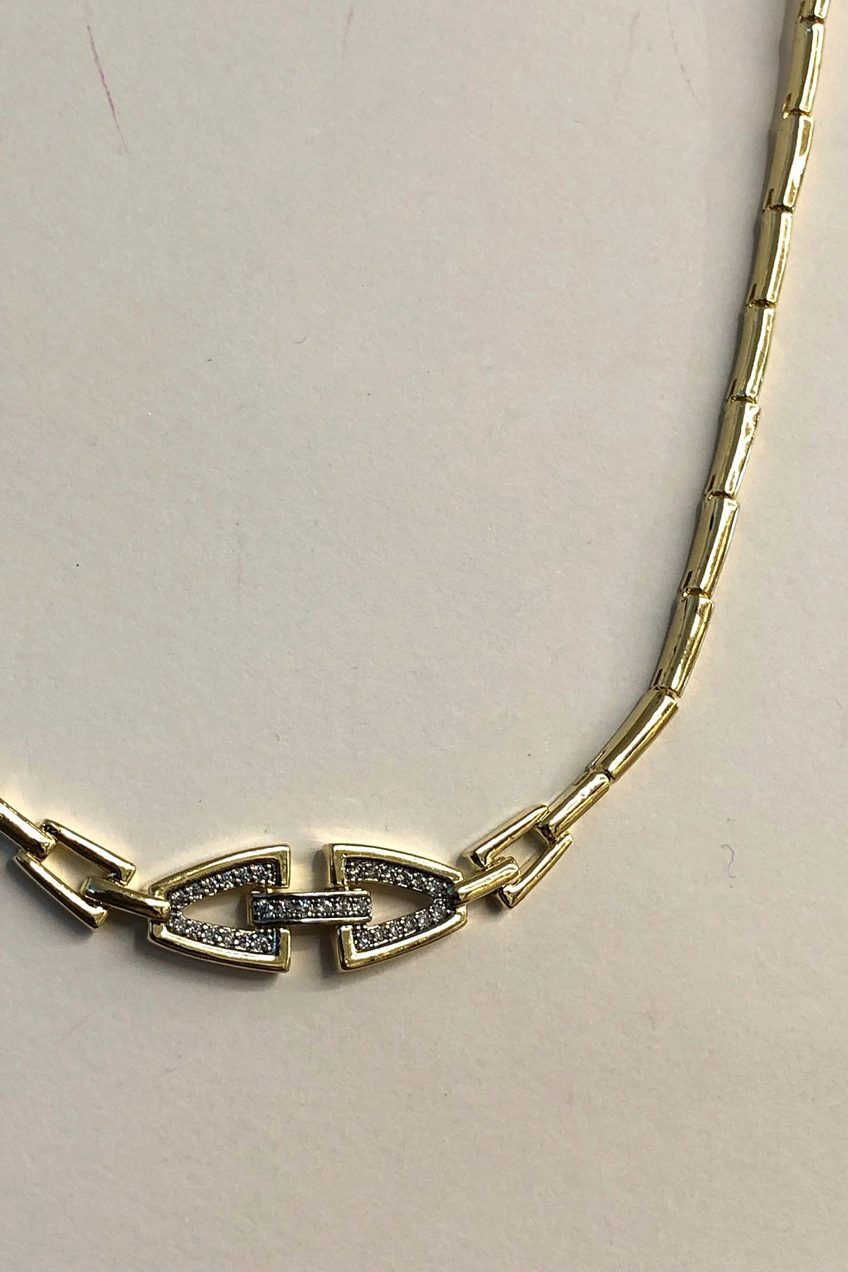 Taşlı Model Gold Detaylı Xp Kaplama Kolye