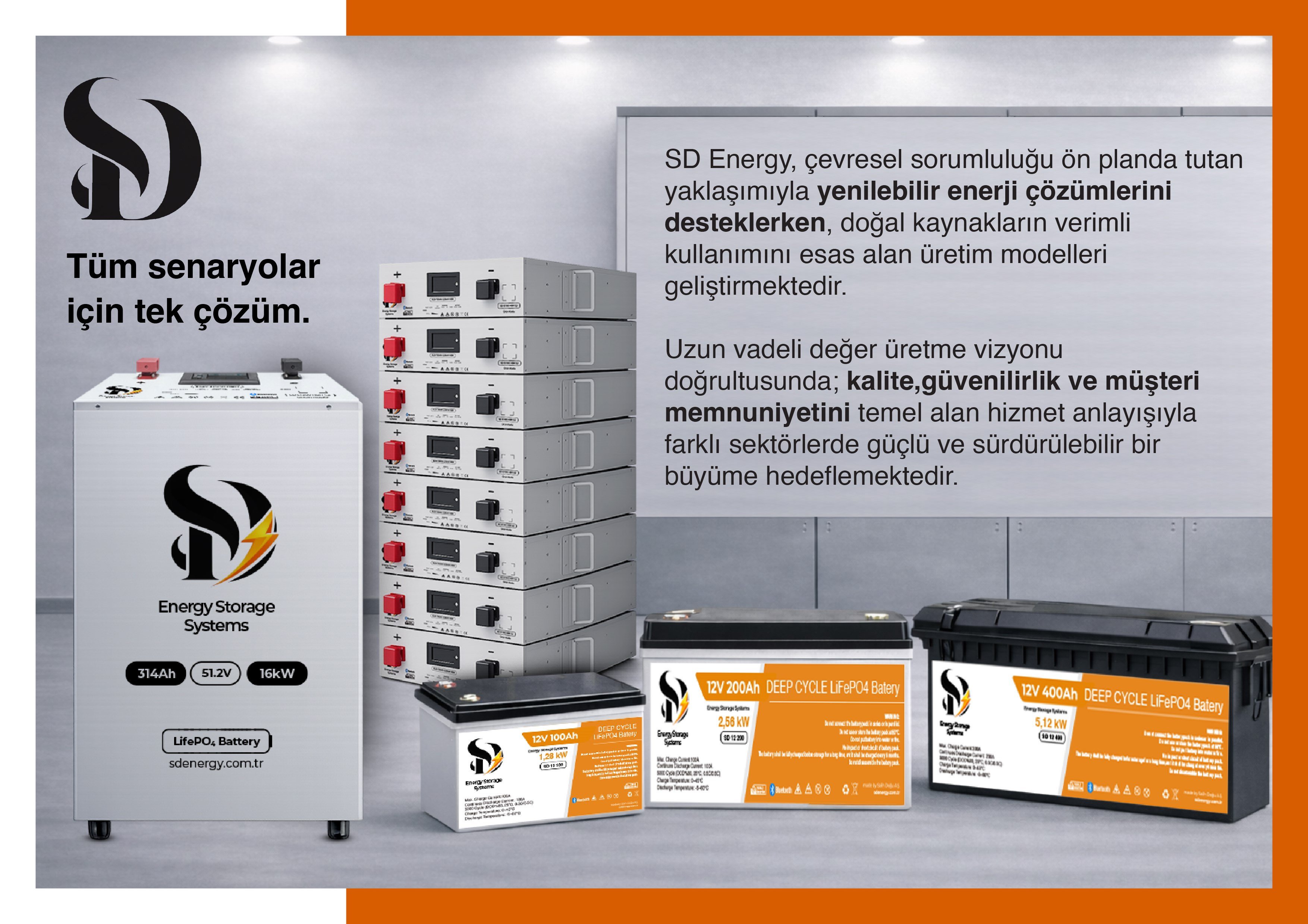 SD 51.2V 100Ah LİTYUM BATARYA (LiFePo4)