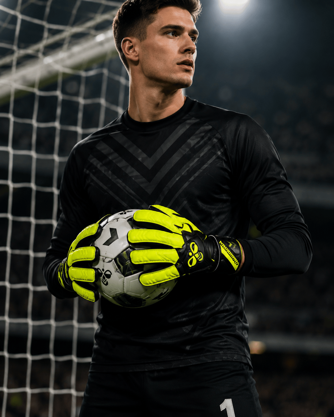 Hummel Gk Black/Neon Yellow Kaleci Eldiveni