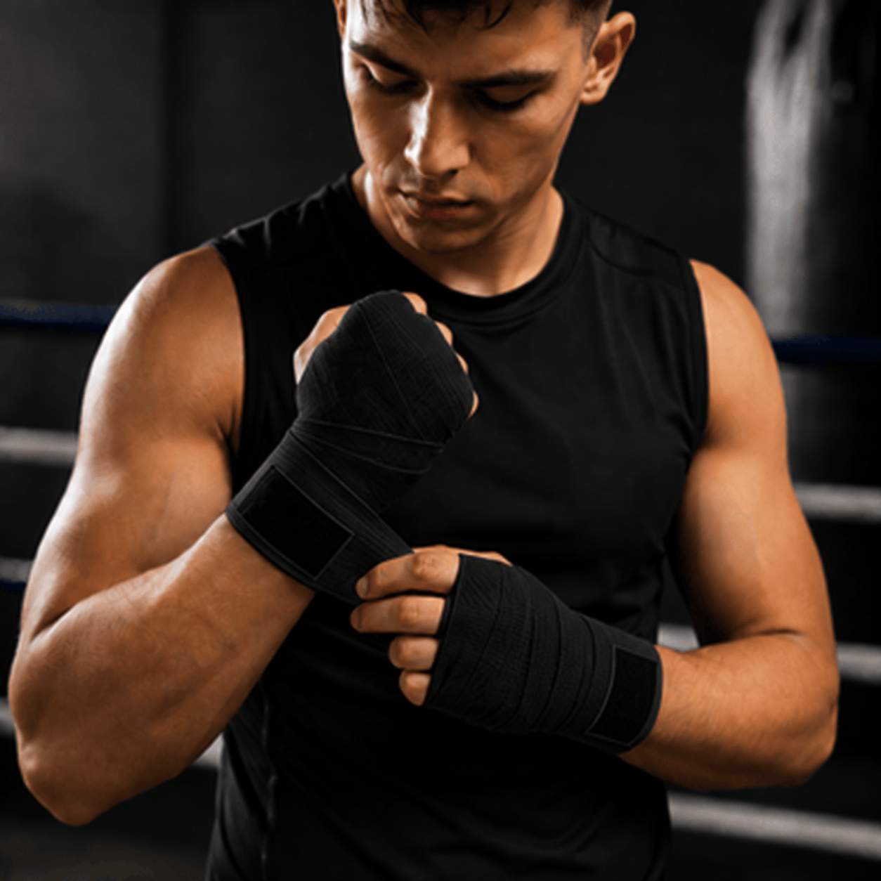 Voltrike AVS 3.5 Metre Siyah Boks-Kickbox-Muay Thai-Sanda El Bandajı