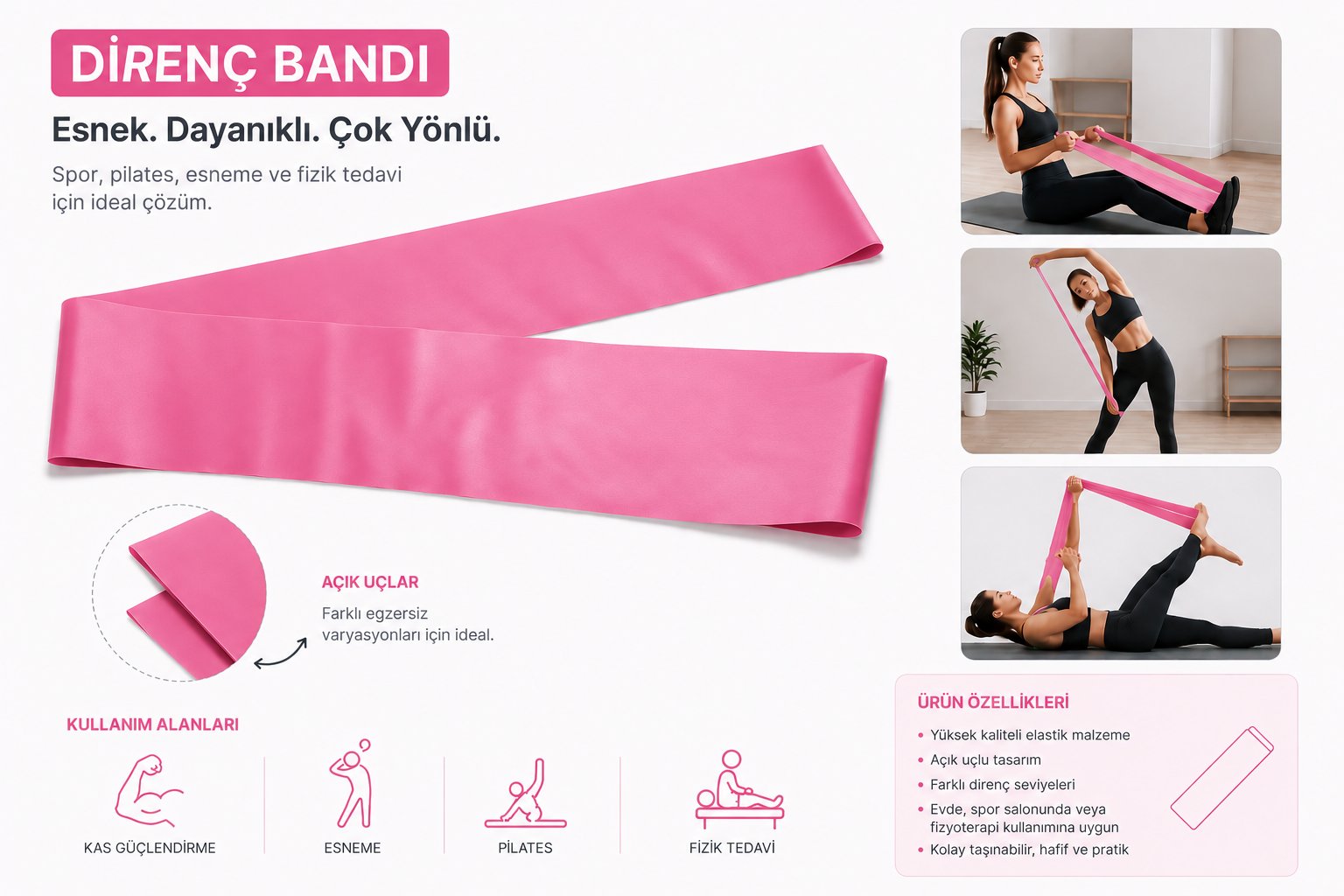 Voltrike Direnç Bandı - Renk ve Zorluk Seçenekleri