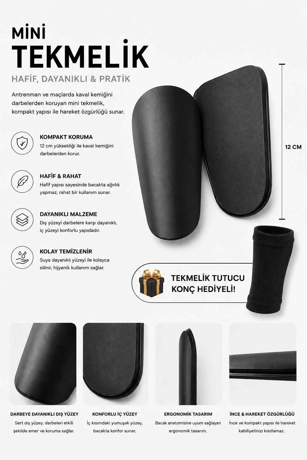 Voltrike Siyah Mini Tekmelik 12 Cm