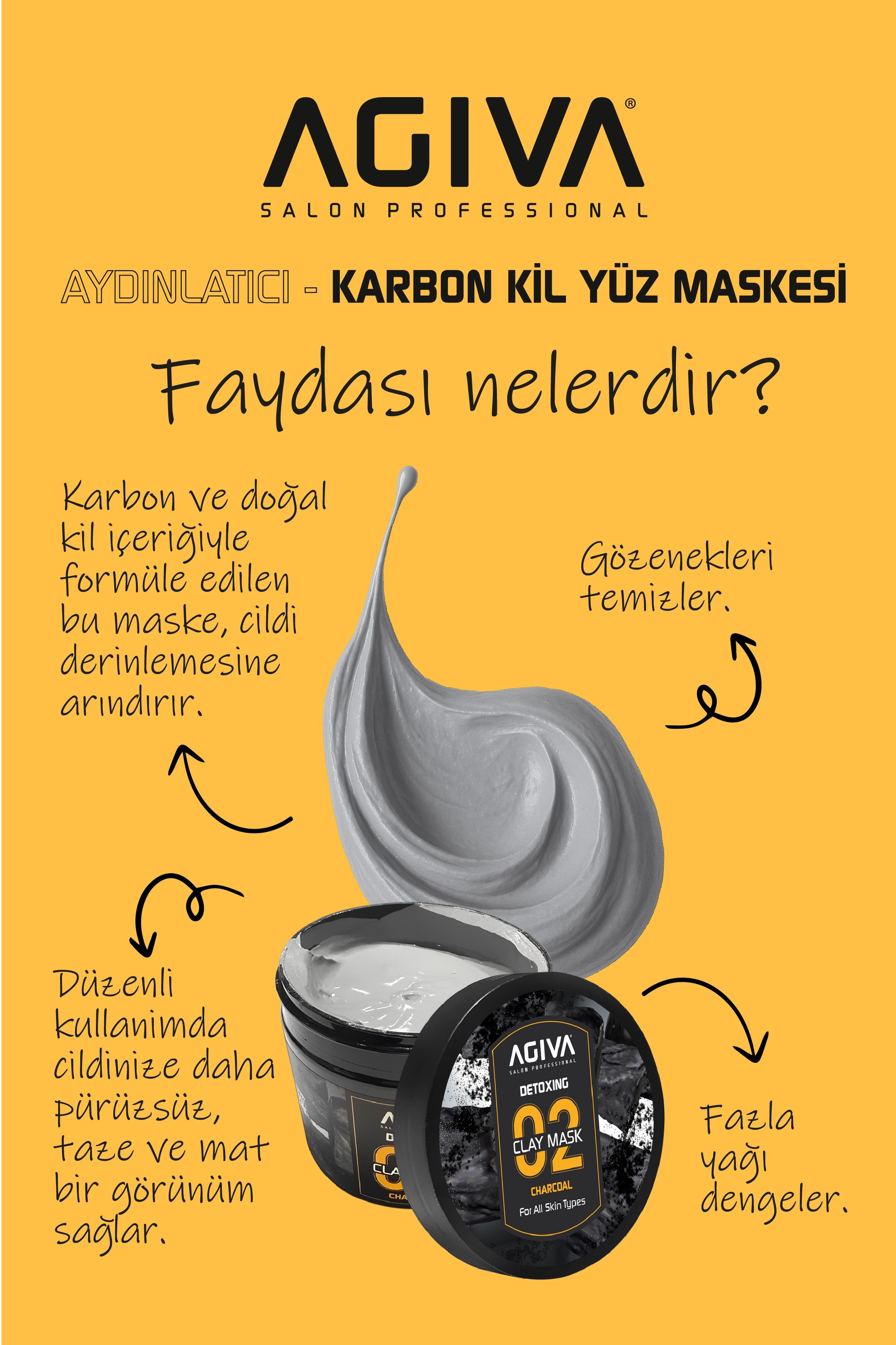Agiva Karbon Etkili Detoks Kil Maskesi