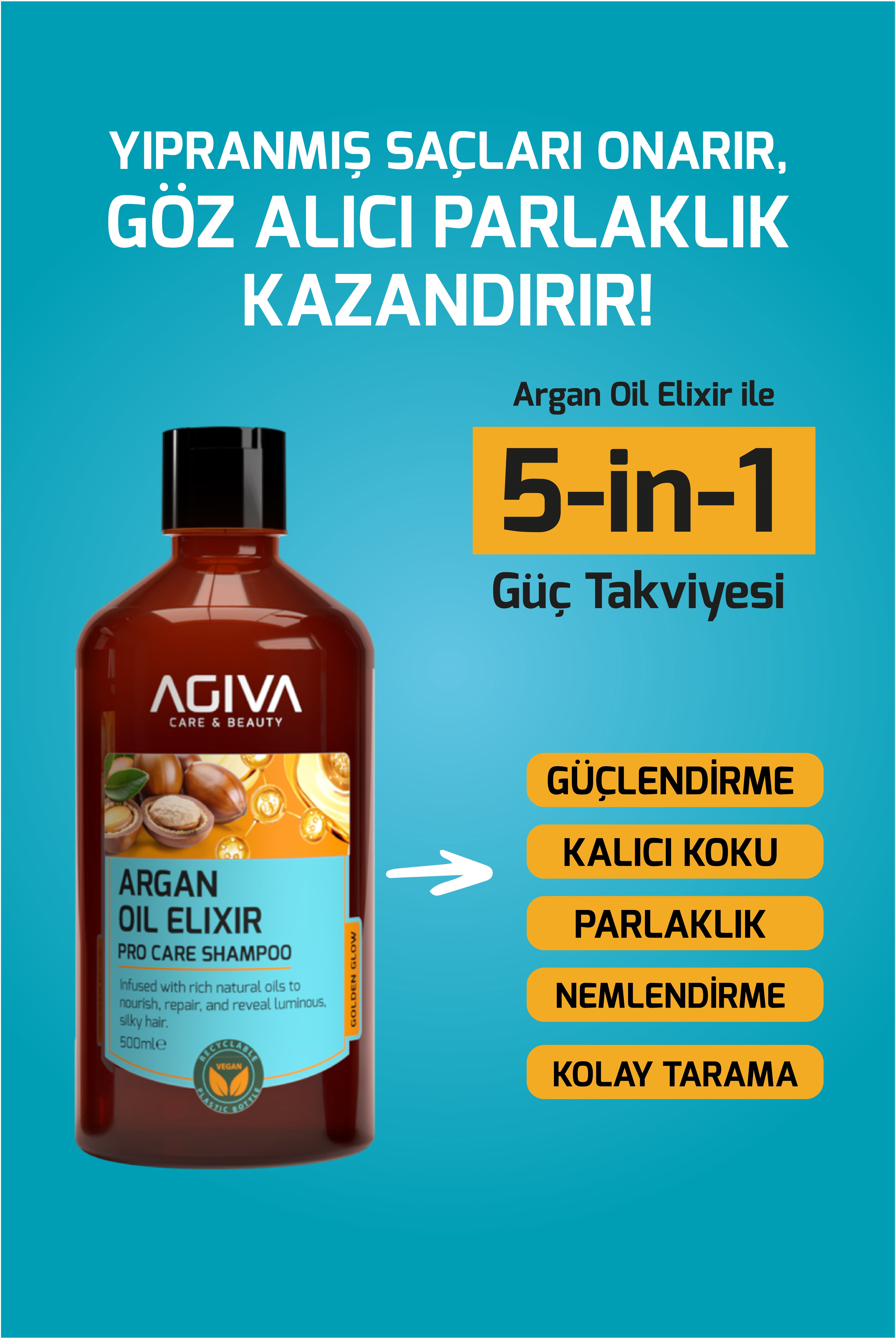 Argan Yağlı Şampuan-500ML