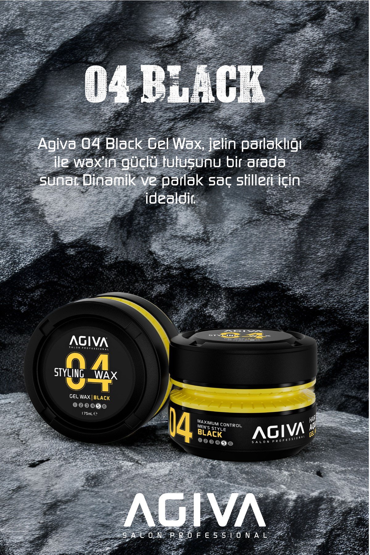 Black Orta Tutuş ve Sert Görünüm Sağlayan Wax - 175ML
