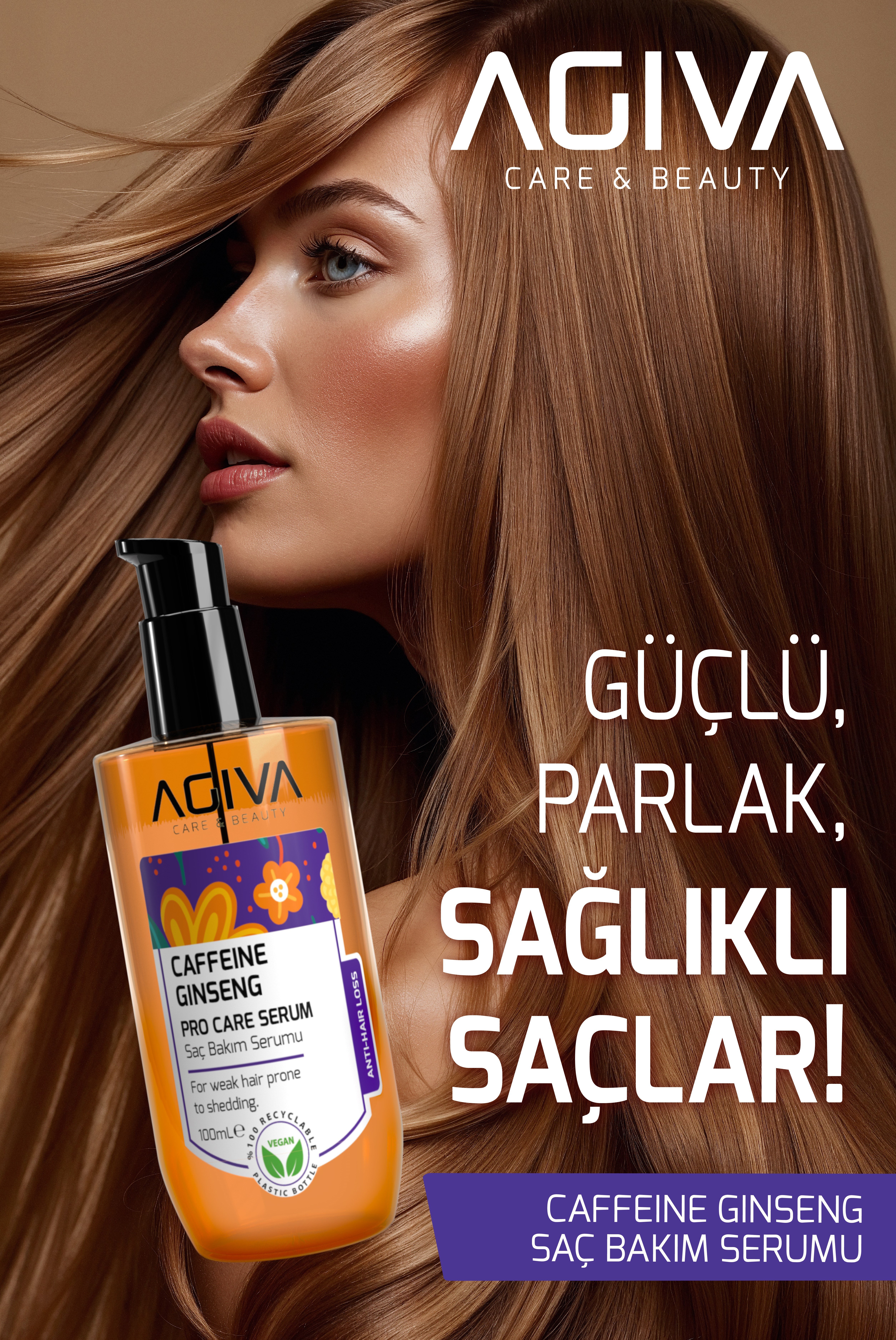 Caffeine Ginseng Pro Care Dökülmeye Meyilli Cansız Saçlar İçin Saç Bakım Serumu 100 ml