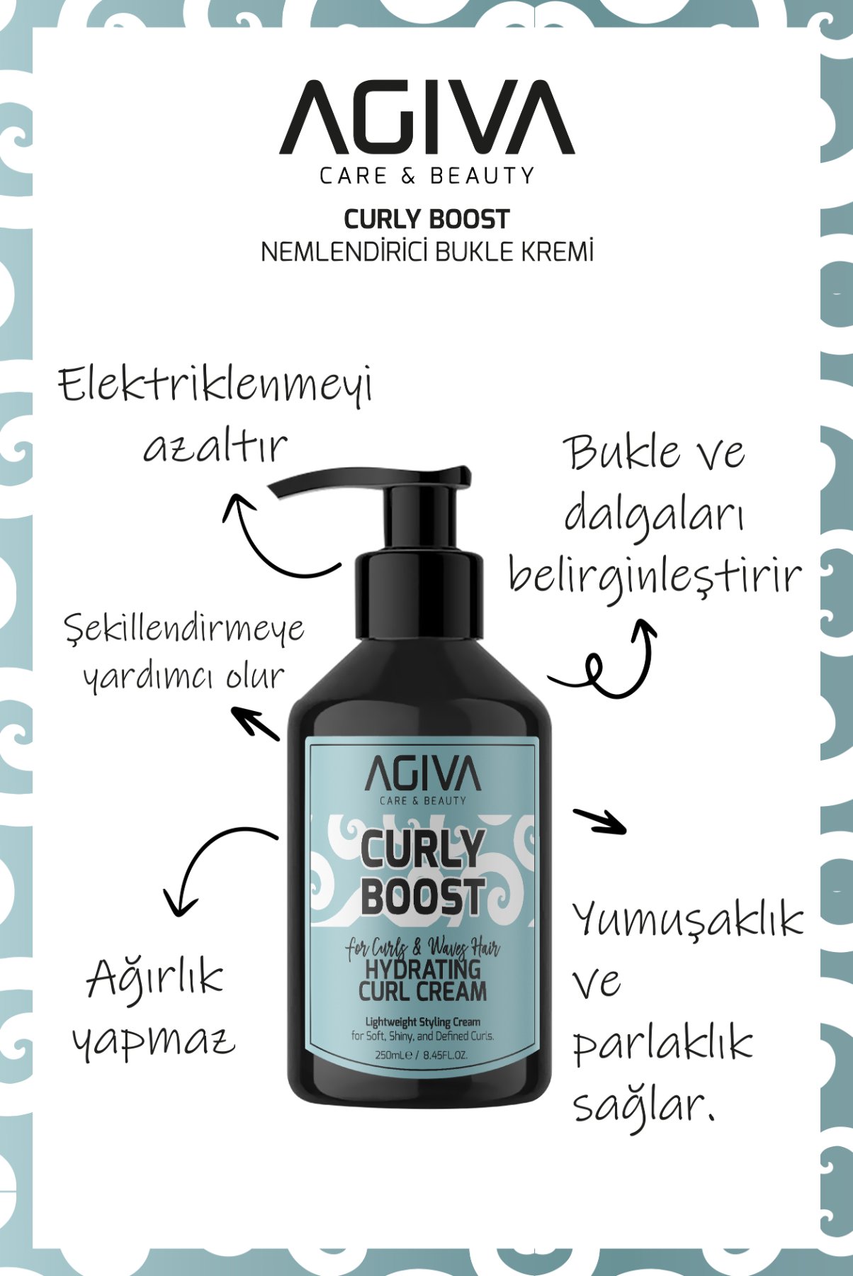 Curly Boost Durulanmayan Nemlendirici Bukle Kremi - 250ML