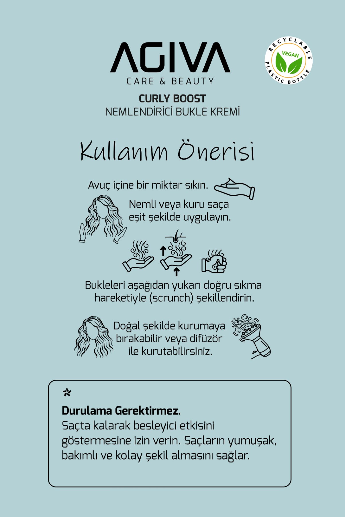 Curly Boost Durulanmayan Nemlendirici Bukle Kremi - 250ML