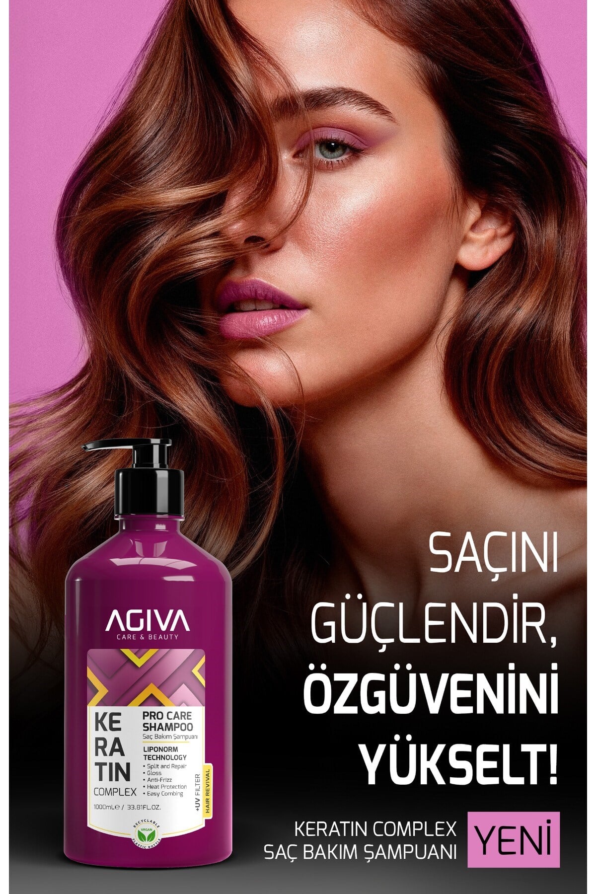 Keratin Complex Pro Care Onarıcı ve Isı Koruyucu Saç Bakım Şampuanı-1000ML