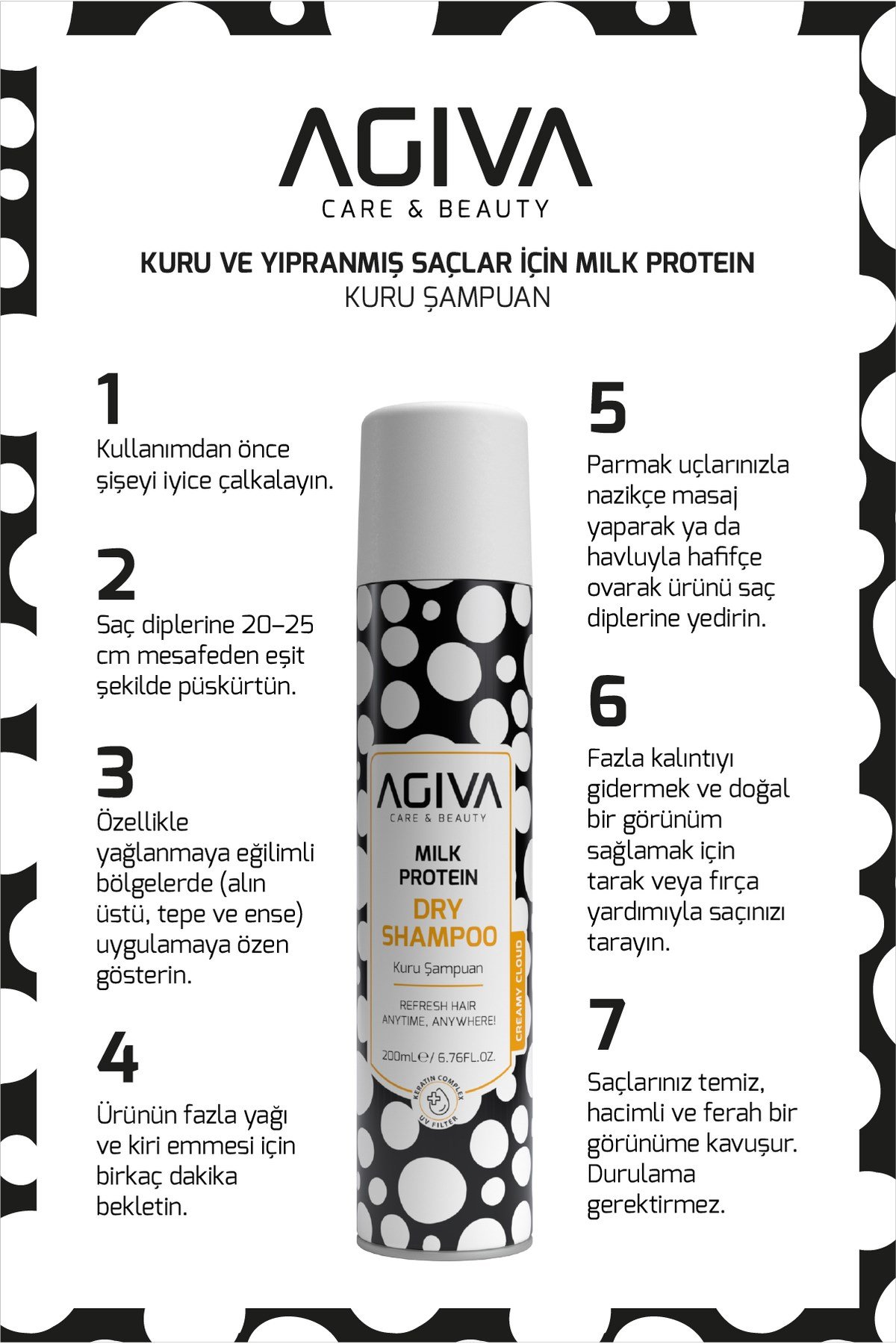Milk Protein Amino Complex Kuru Ve Yıpranmış Saçlar Için Kuru Şampuan - 3'lü SET