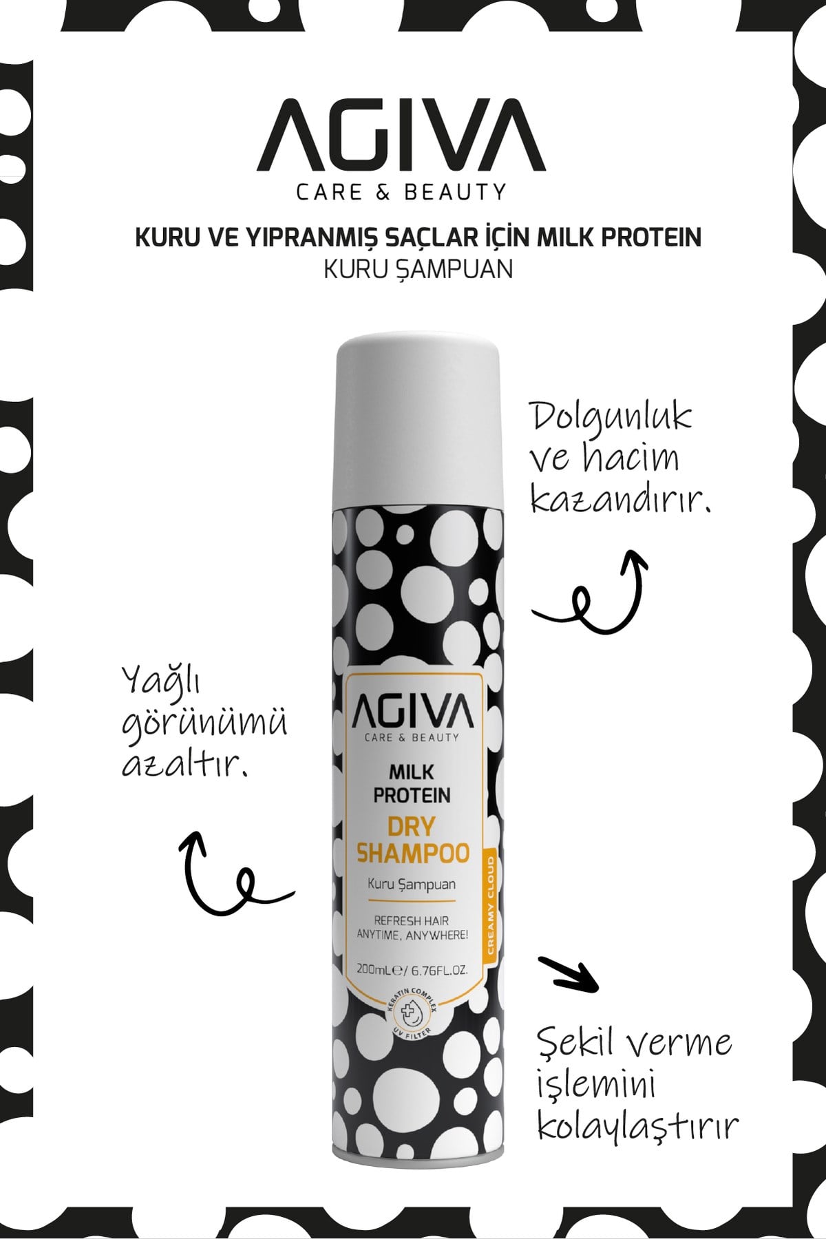 Milk Protein Amino Complex Kuru Ve Yıpranmış Saçlar Için Kuru Şampuan 200 ml
