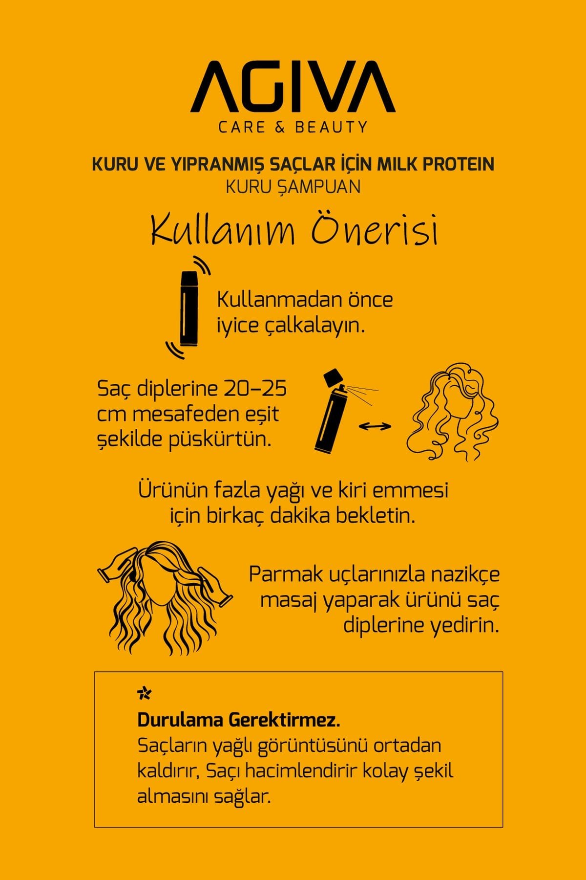 Milk Protein Amino Complex Kuru Ve Yıpranmış Saçlar Için Kuru Şampuan 200 ml