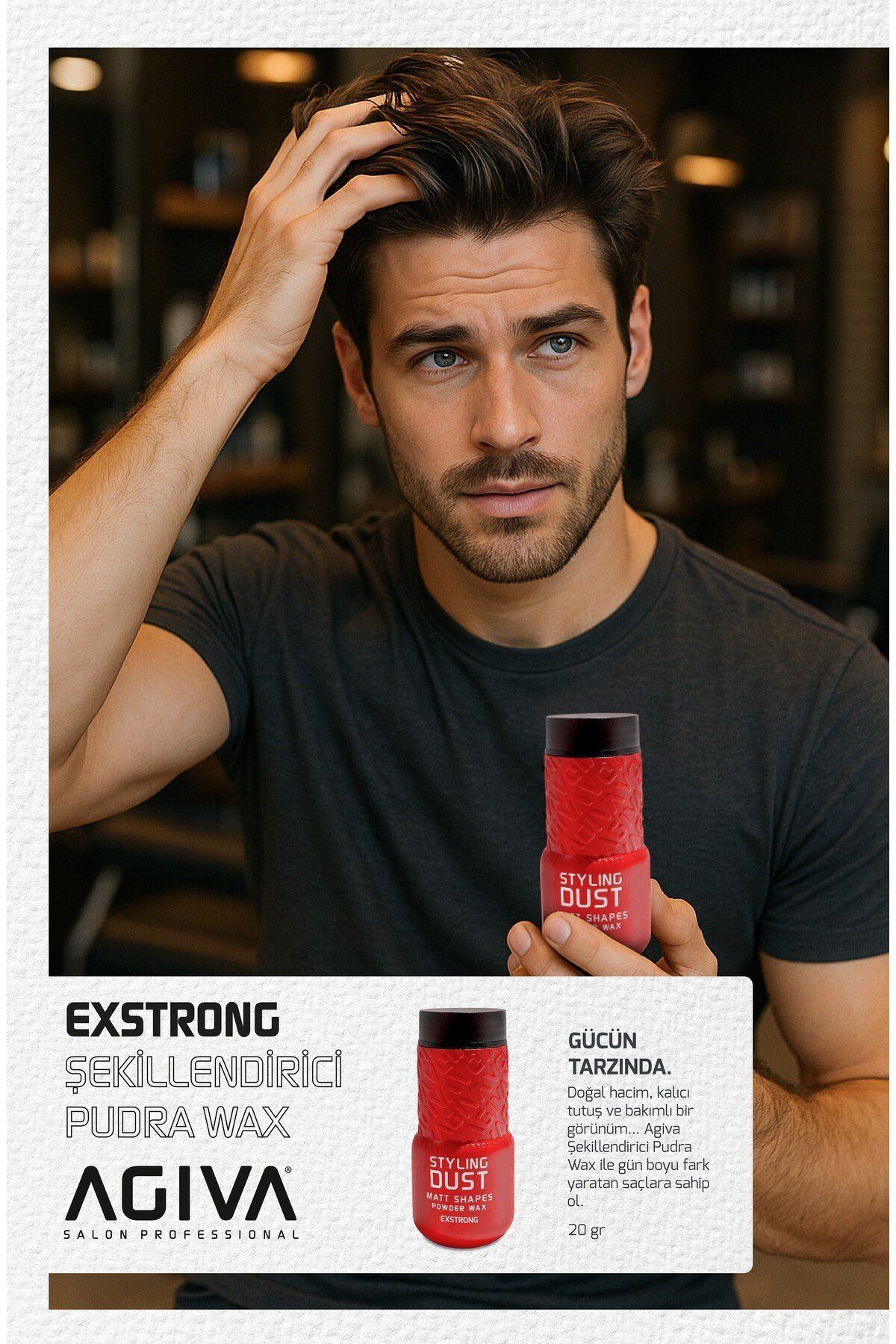 Saç Şekillendirici Pudra Wax Exstrong-03 Mucize Tarak Hediyeli