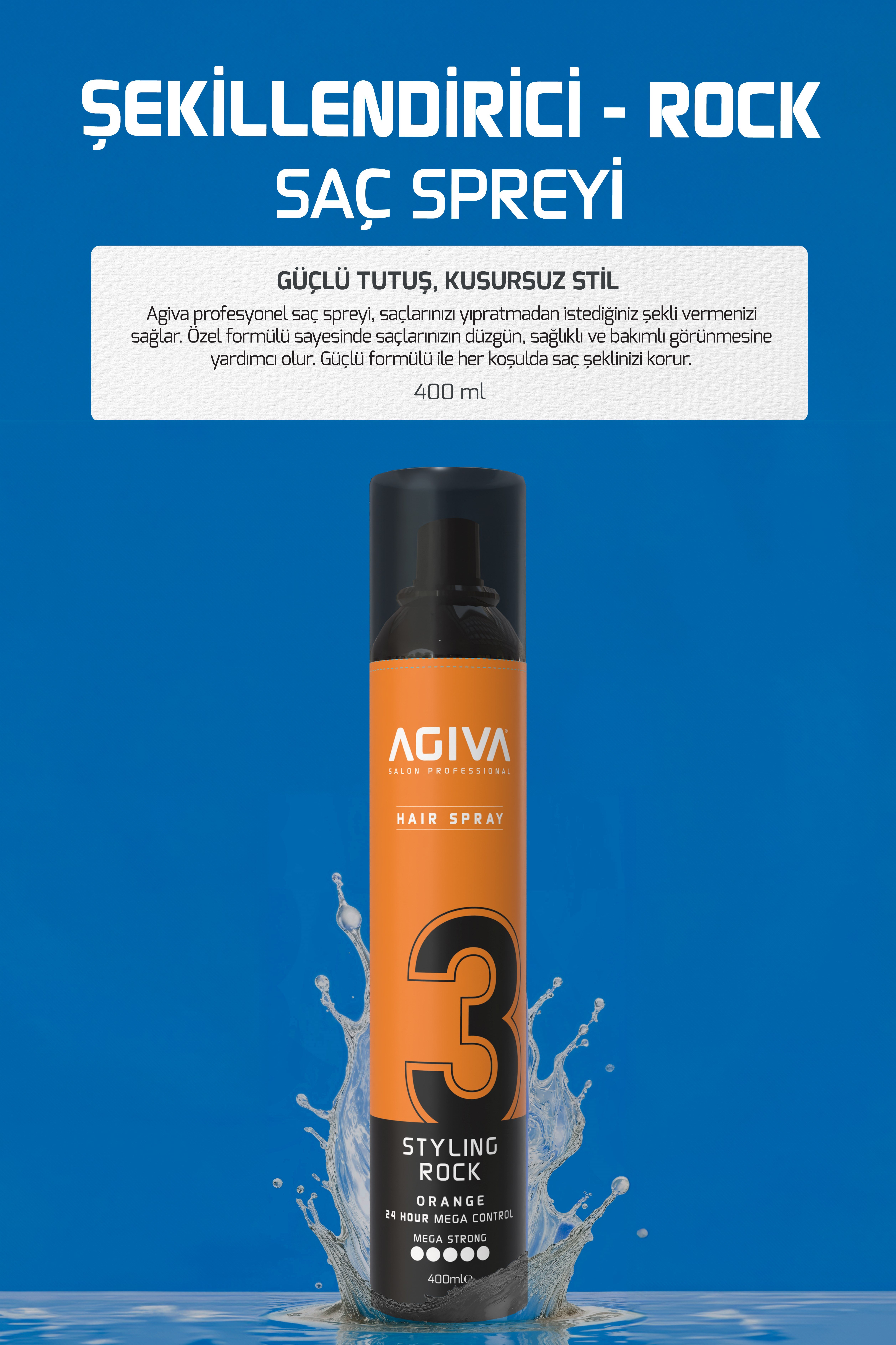 Saç Spreyi Rock 400 ML Mega Strong