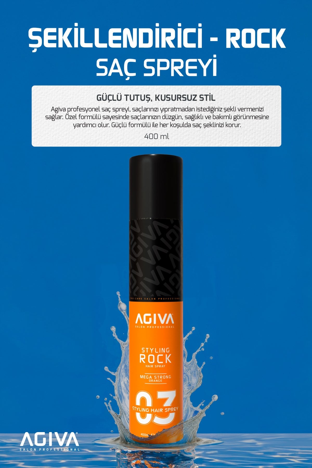 Saç Spreyi Rock 400 ML Mega Strong-3 LÜ SET