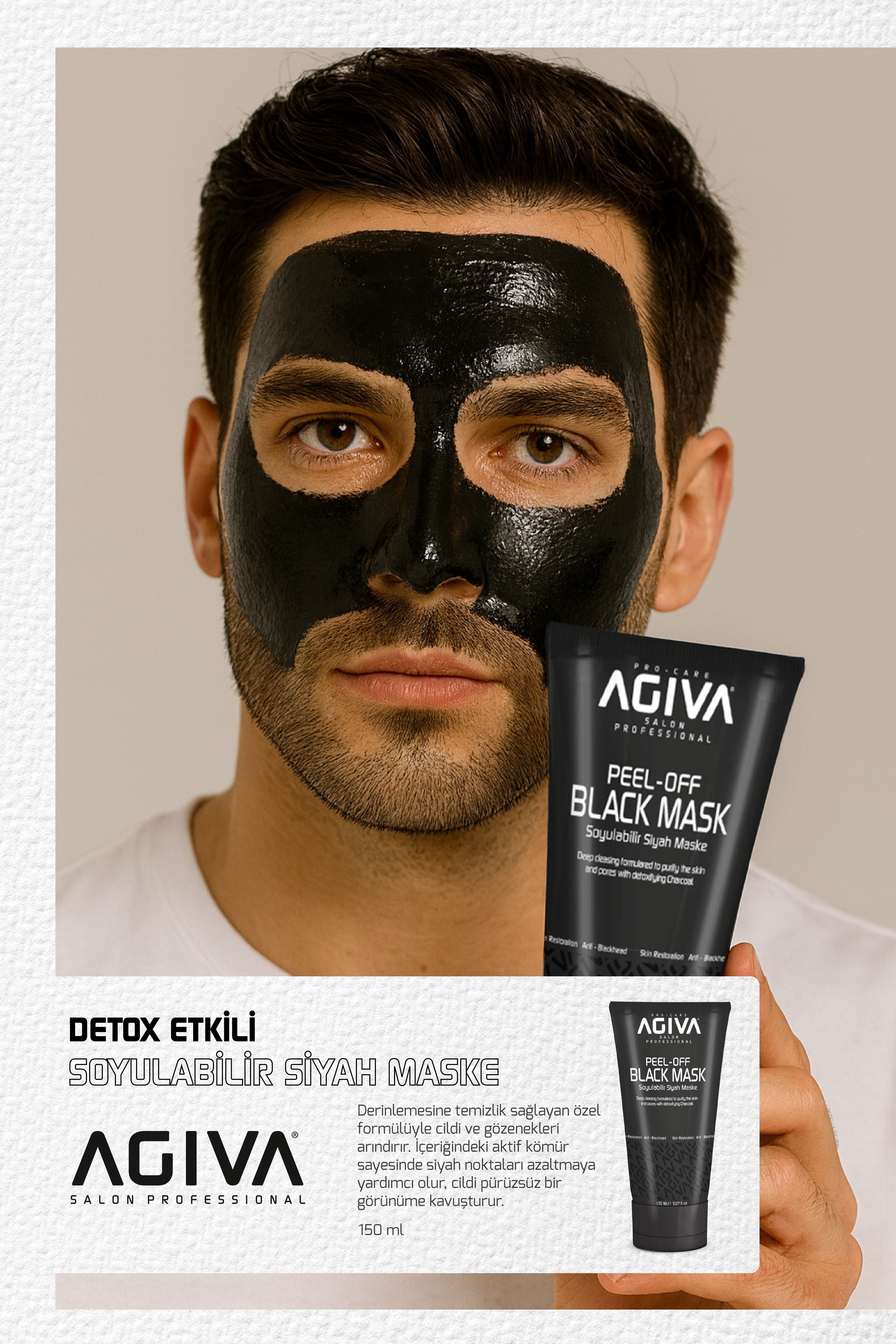 Soyulabilir Siyah Maske 150 ML