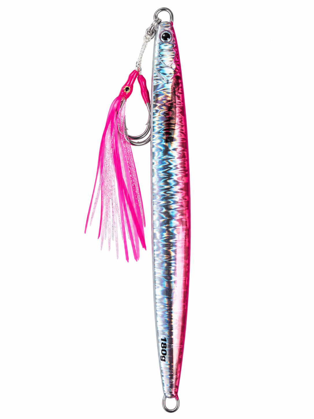 Blue Crab Jig Long 180GR Glow With Double Assist Hook Color:Candy Pink
