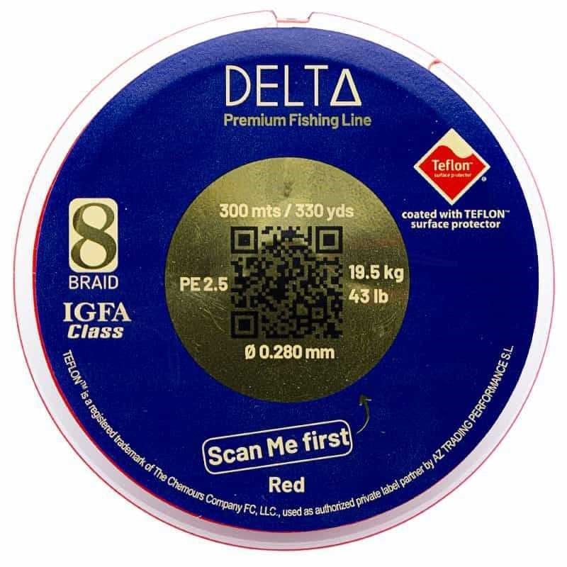 Delta Hilo Teflon X8 #2.5 0.280MM 300MT Red İp
