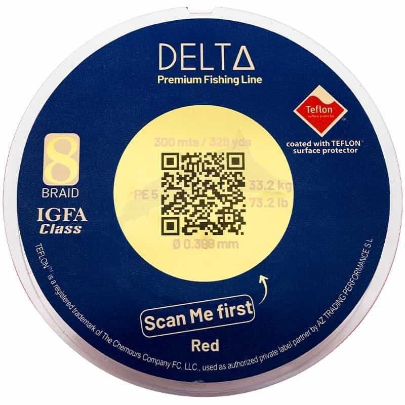 Delta Hilo Teflon X8 #5 0.399MM 300MT Red İp