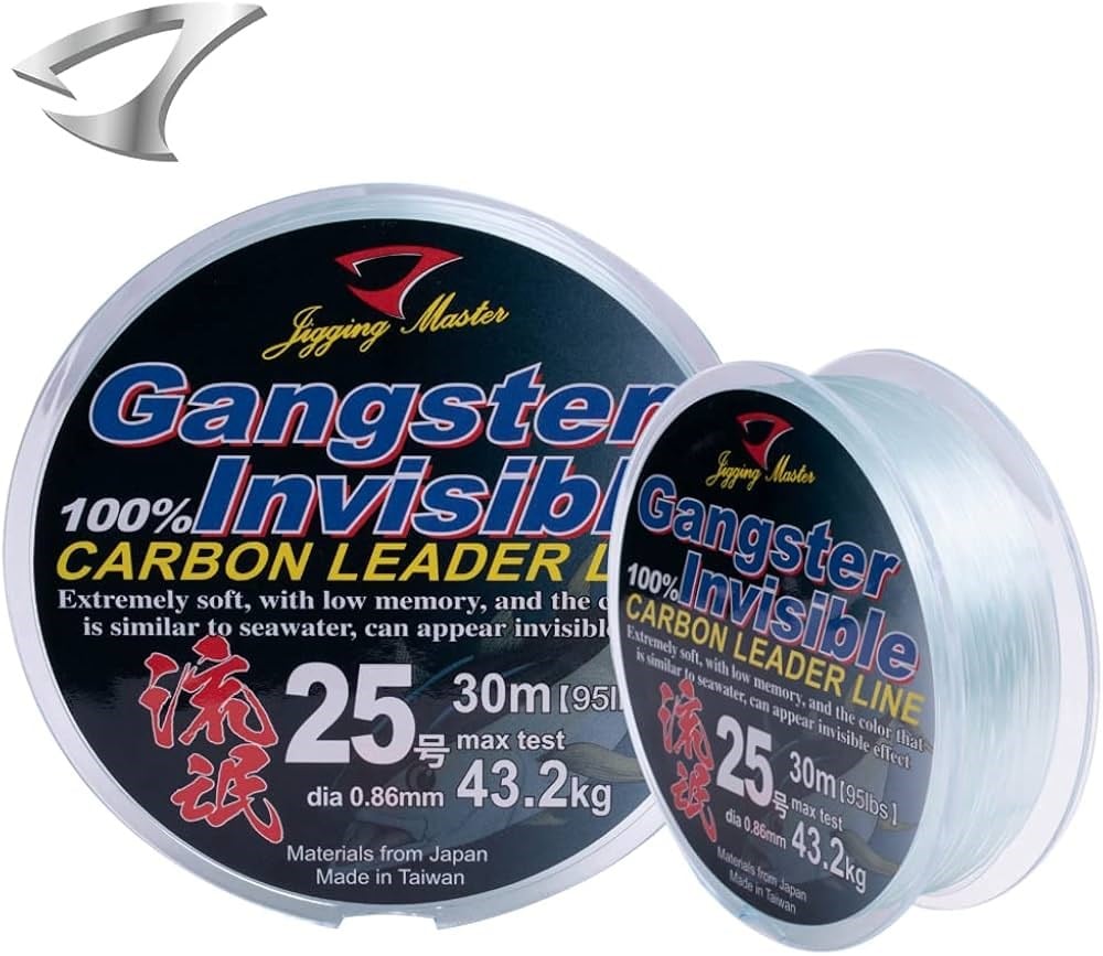 Jigging Master Gangster Invisible 0.86MM 30MT #25 Leader Fluorocarbon Misina