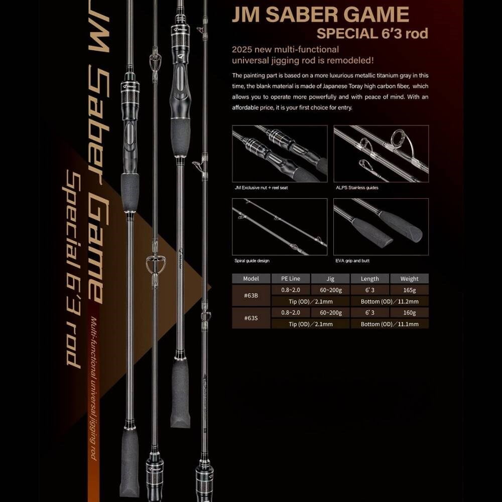 Jigging Master Saber Game Special 63B JIG:60-200GR Jig Kamışı