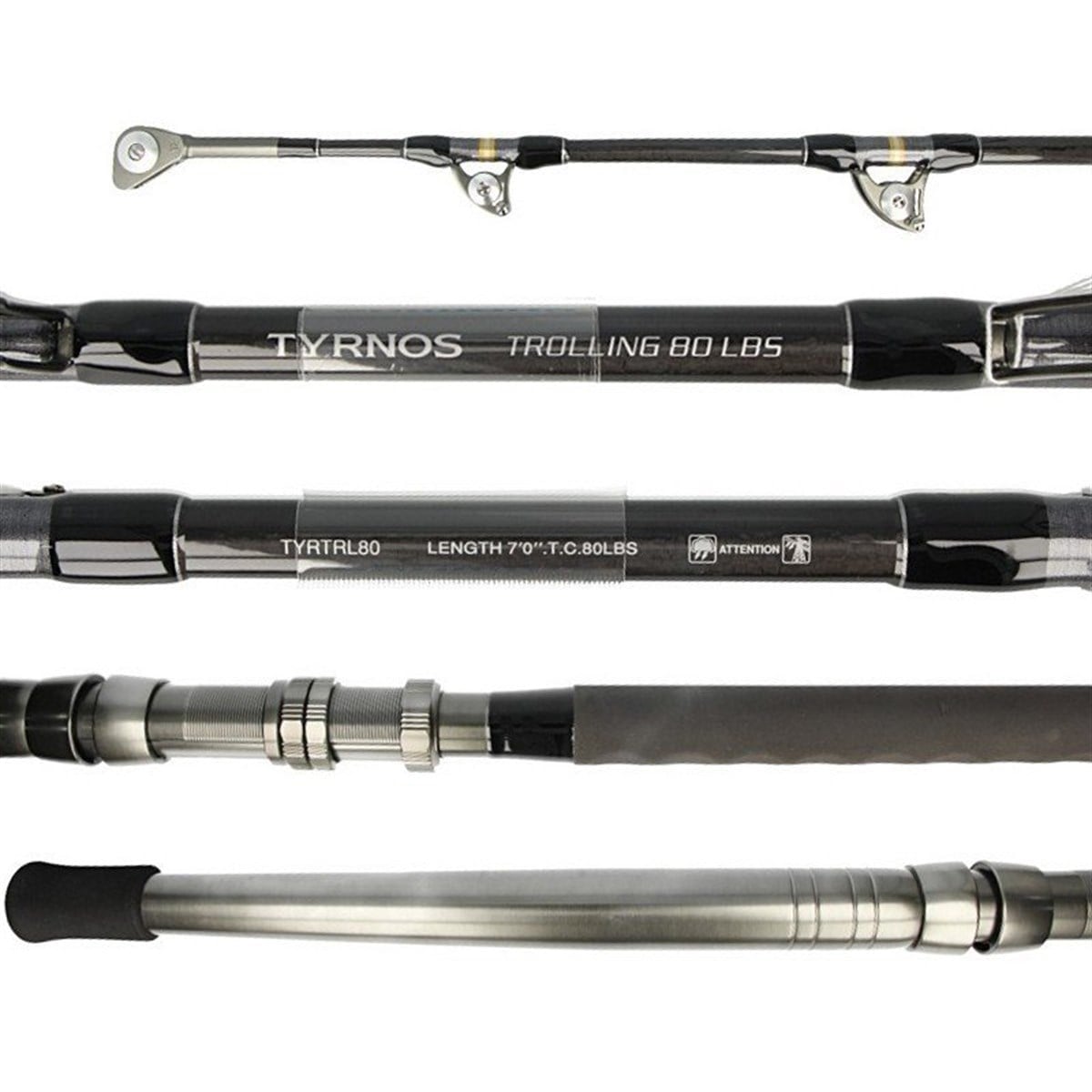 Shimano Tyrnos Trolling 213CM 80 LBS Bent Butt Kamış (TYRTRL80B)