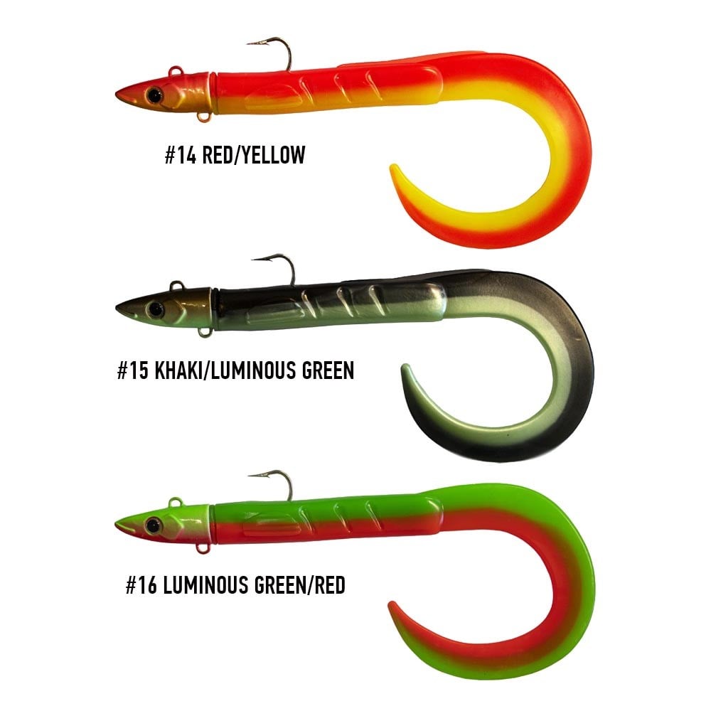 Wing Eel 160GR 33.5CM CLR:16 Luminous Green Red Silikon Balık