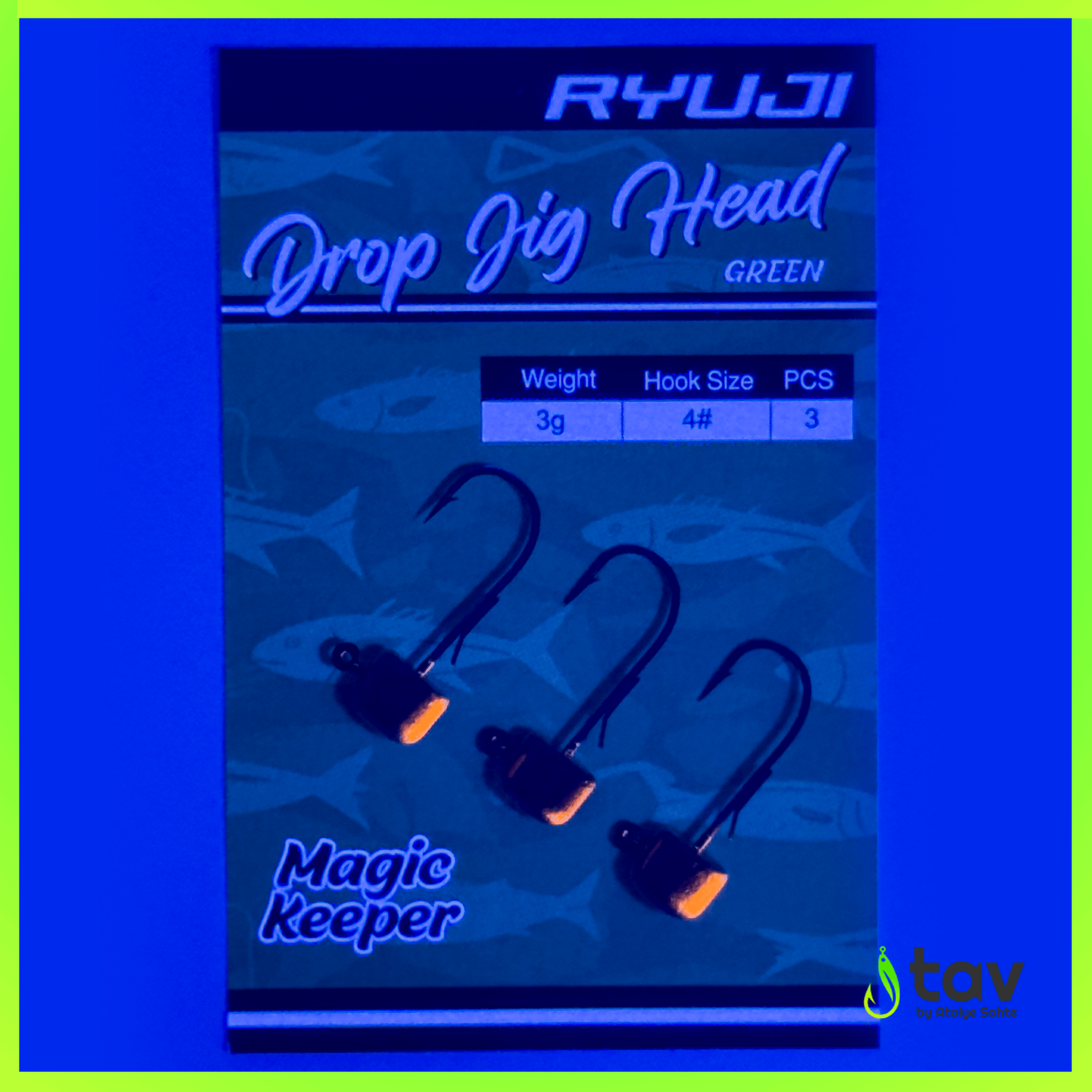 Drop Jighead Green UV