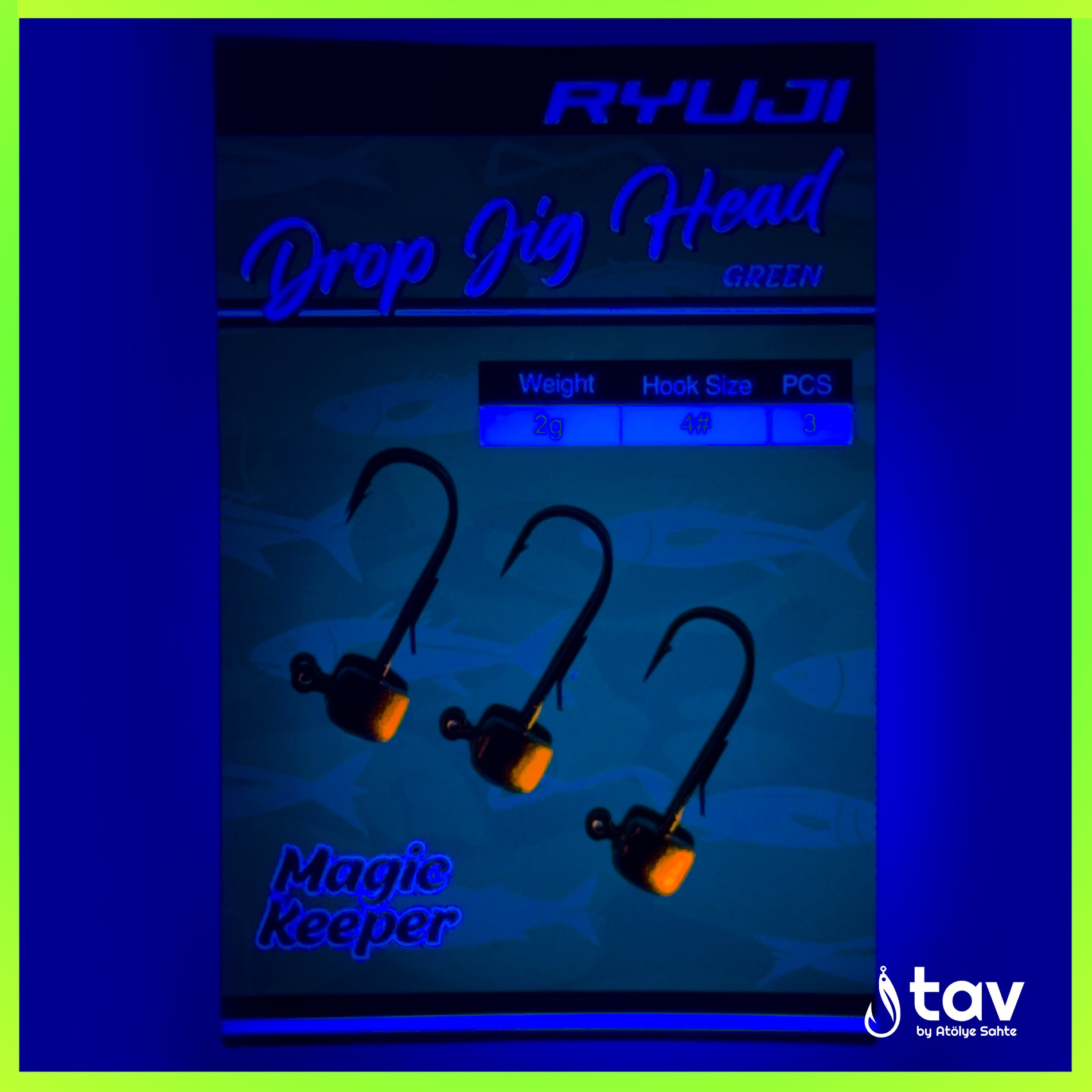 Drop Jighead Green UV