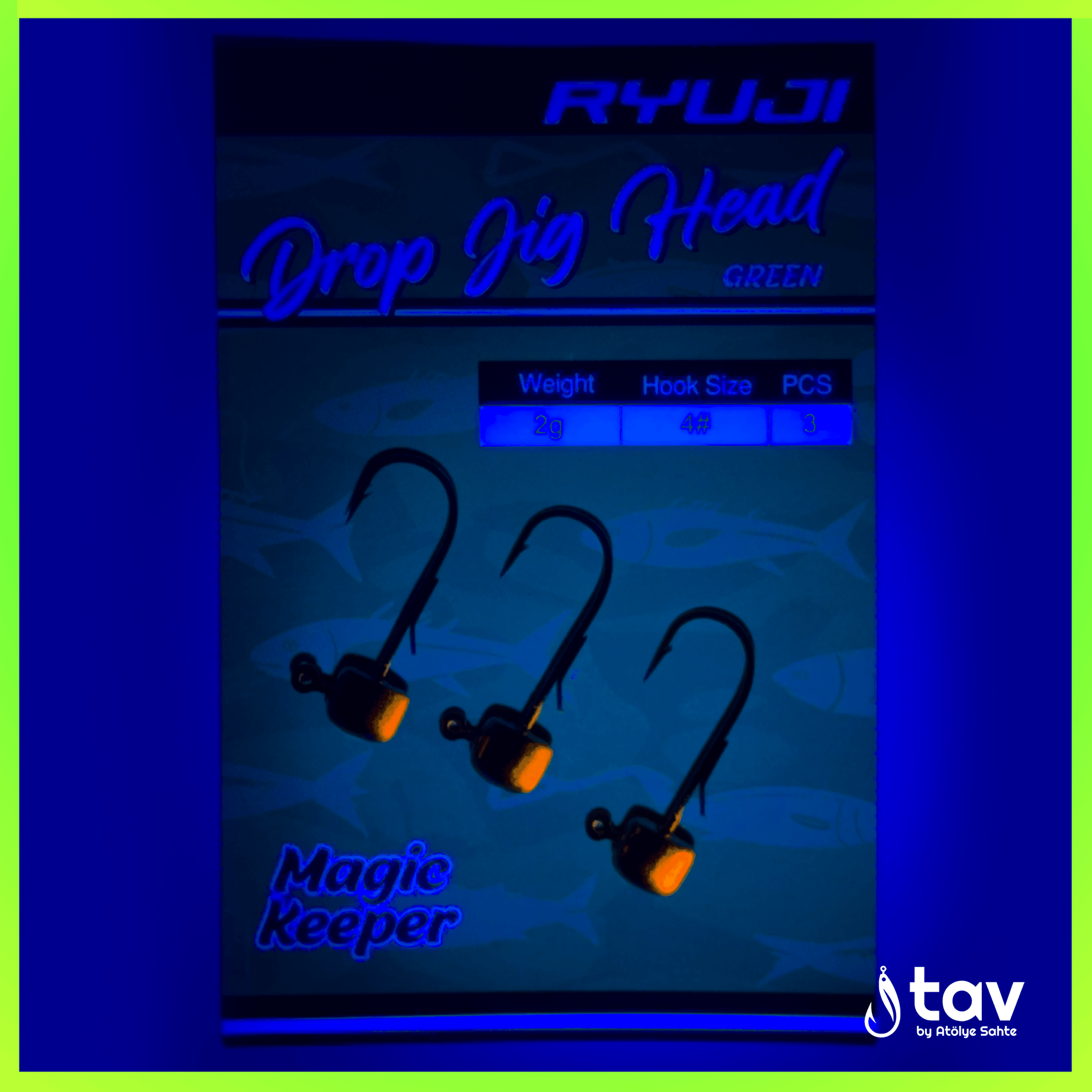 Drop Jighead Green UV