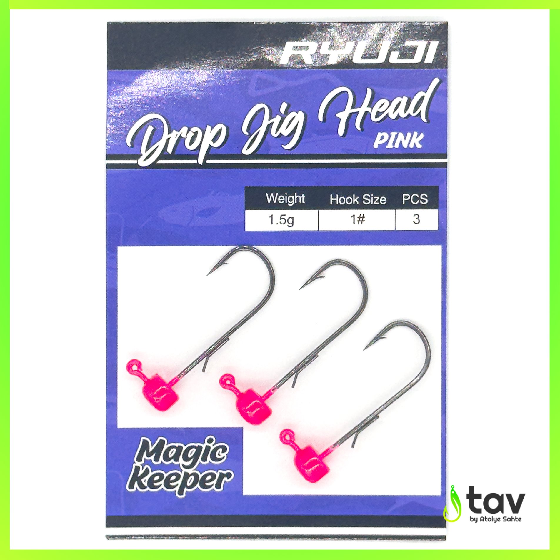 Drop Jighead Pink UV