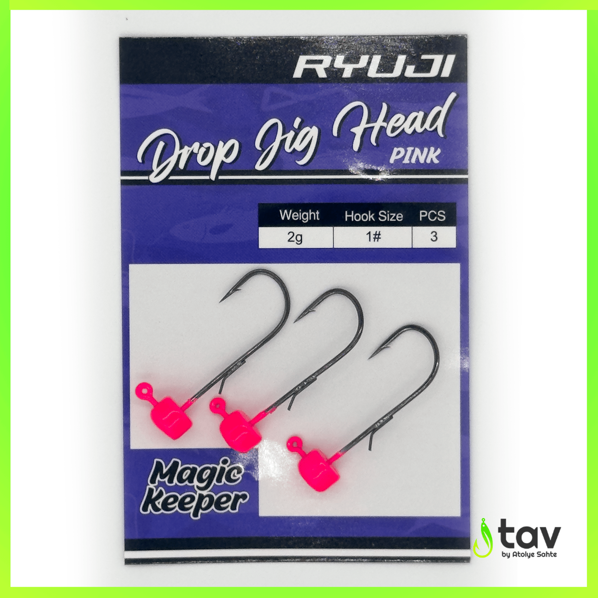 Drop Jighead Pink UV