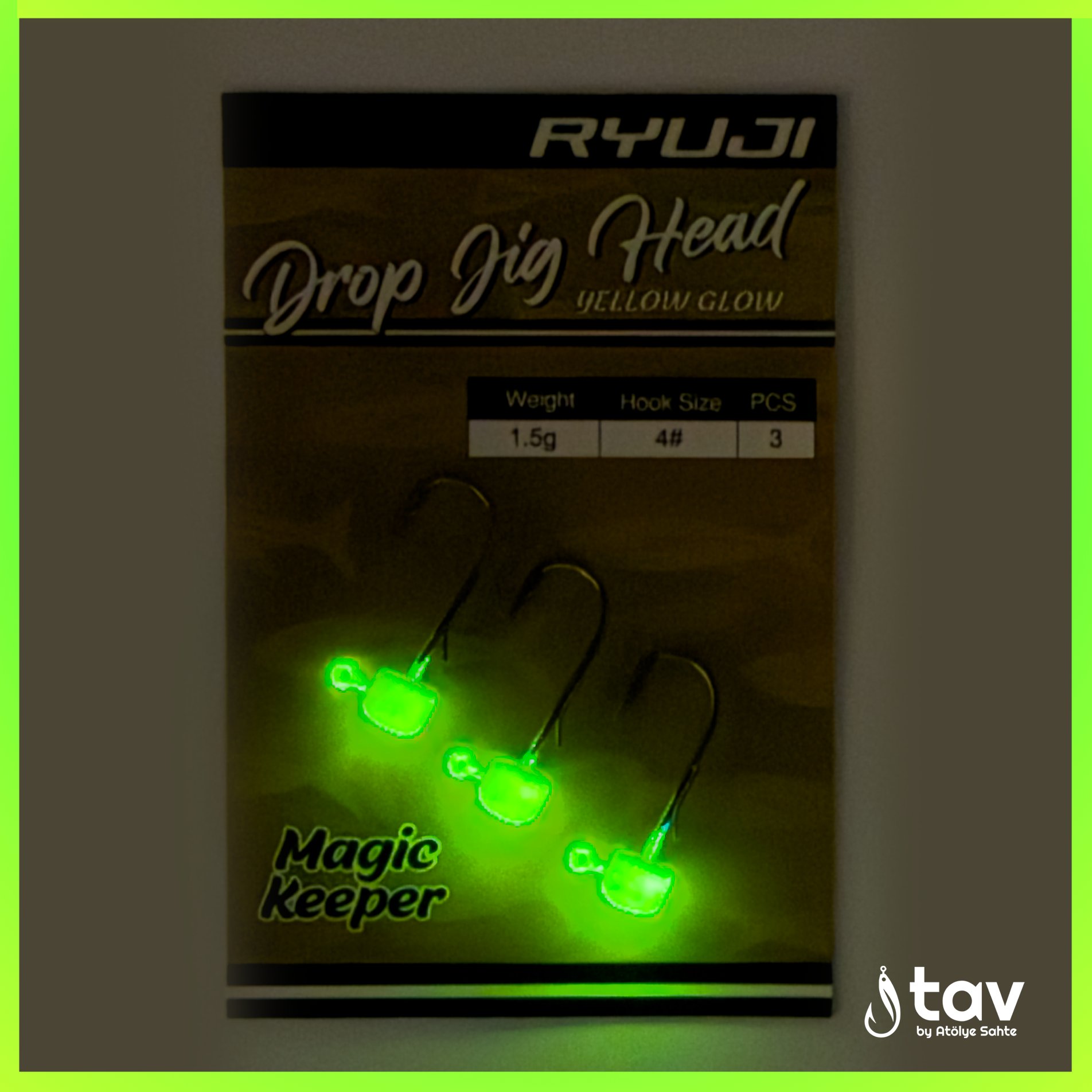 Drop Jighead Yellow Glow